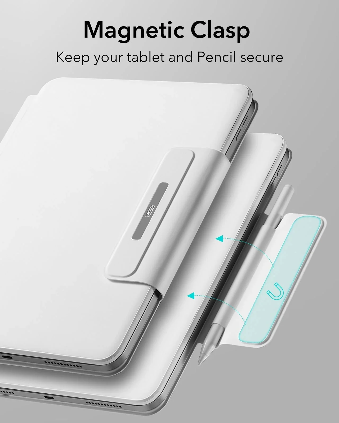 iPad 11" (A16, 2025) Rebound Magnetic Keyboard Case Paper-Feel Bundle - US Layout-White - Image 8
