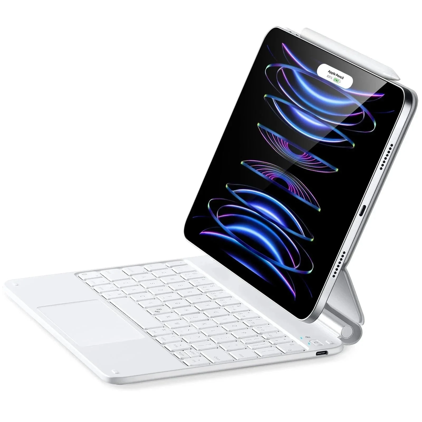 iPad Air 10.9” (5th/4th Gen), and iPad Pro 11” (4th/3rd/2nd/1st Gen) Rebound Magnetic Keyboard Case - US Layout-White - Image 3