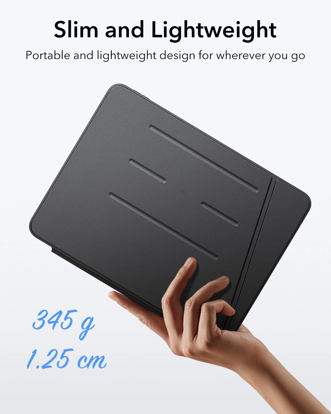 iPad Air 11" (2024), Air 10.9" (5th/4th Gen) Flip Magnetic Case with Pencil Holder - Black - Image 8