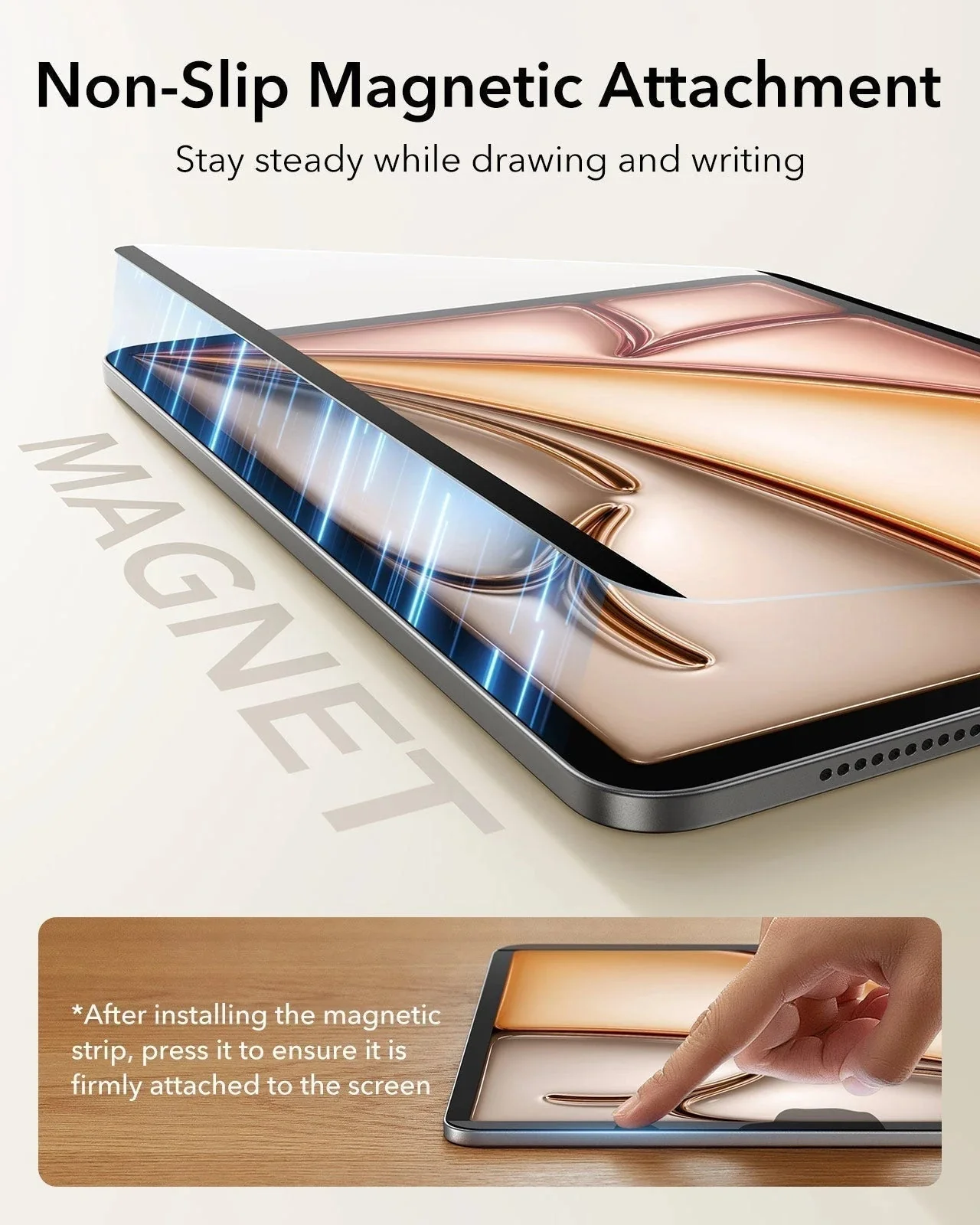 iPad Air 11" (2024) Paper-Feel Magnetic Screen Protector - 2 Pack - Image 7