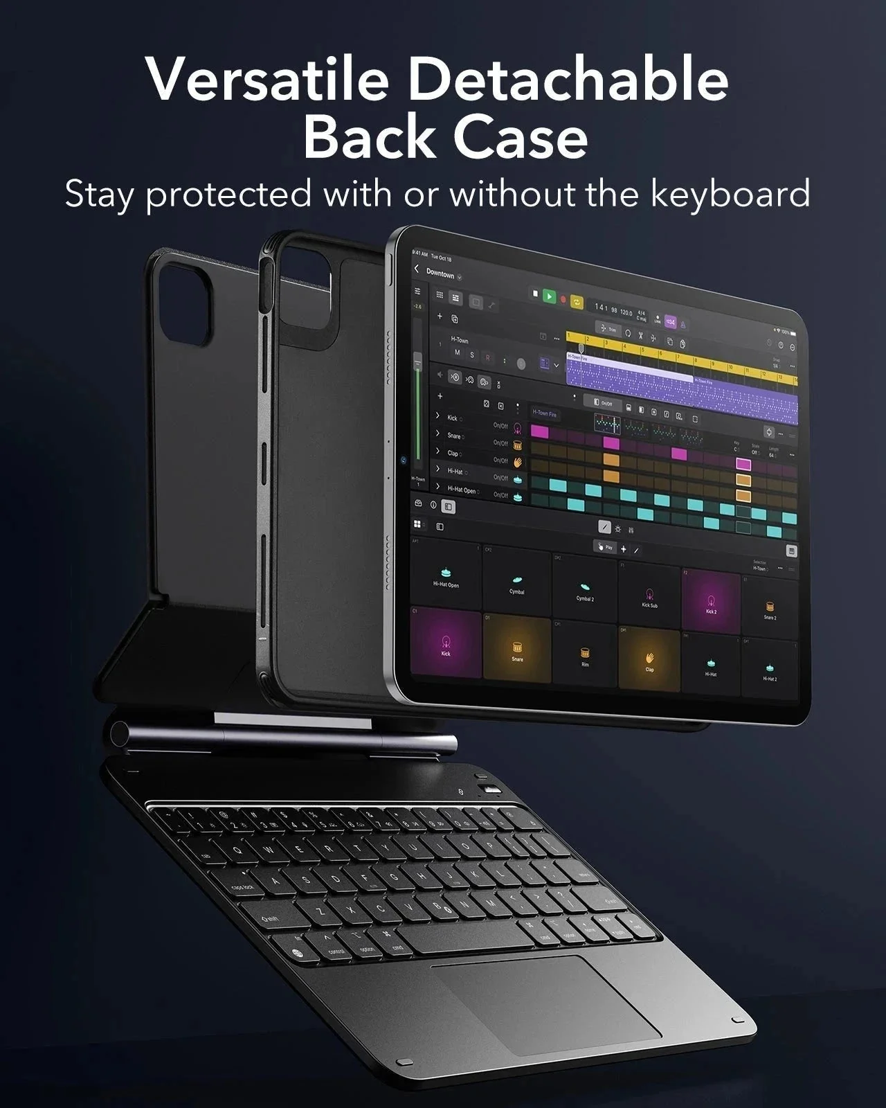 iPad Air 11” (2025) Rebound Magnetic Keyboard Case 360 - US Layout-Blue - Image 4