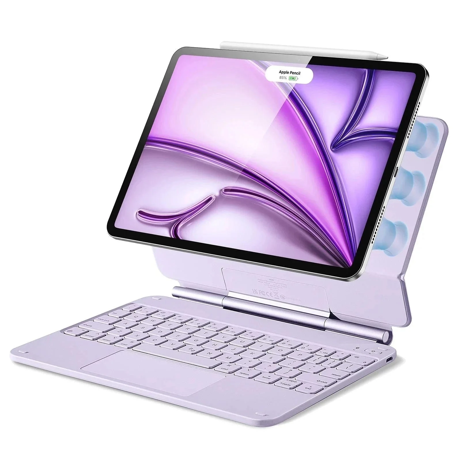 iPad Air 11” (2025) Rebound Magnetic Keyboard Case - US Layout-Purple - Image 2