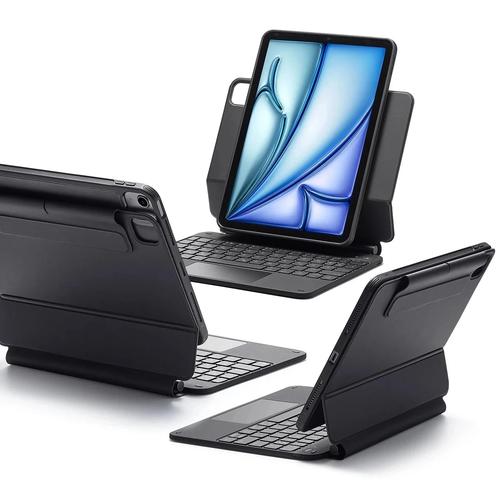 iPad Air 11” (2025) Rebound Magnetic Keyboard Case 360 - DE Layout-Black - Image 3