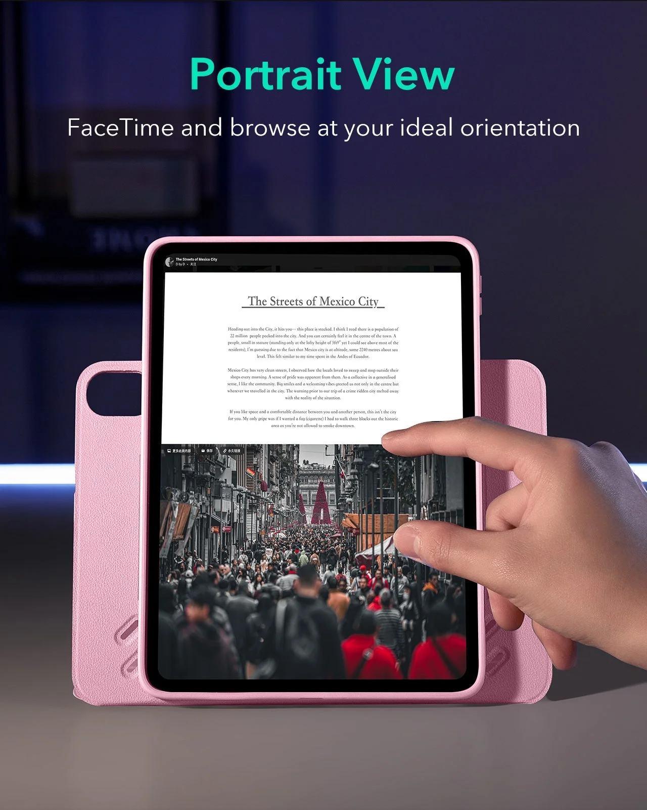 iPad Air 11" (2025) Shift Magnetic Case - Pink - Image 4