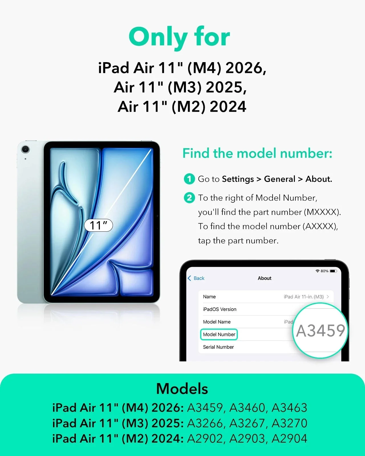 iPad Air 11" (M4) 2026 UltraFit Armorite®  Screen Protector - 2 Pack - Image 2