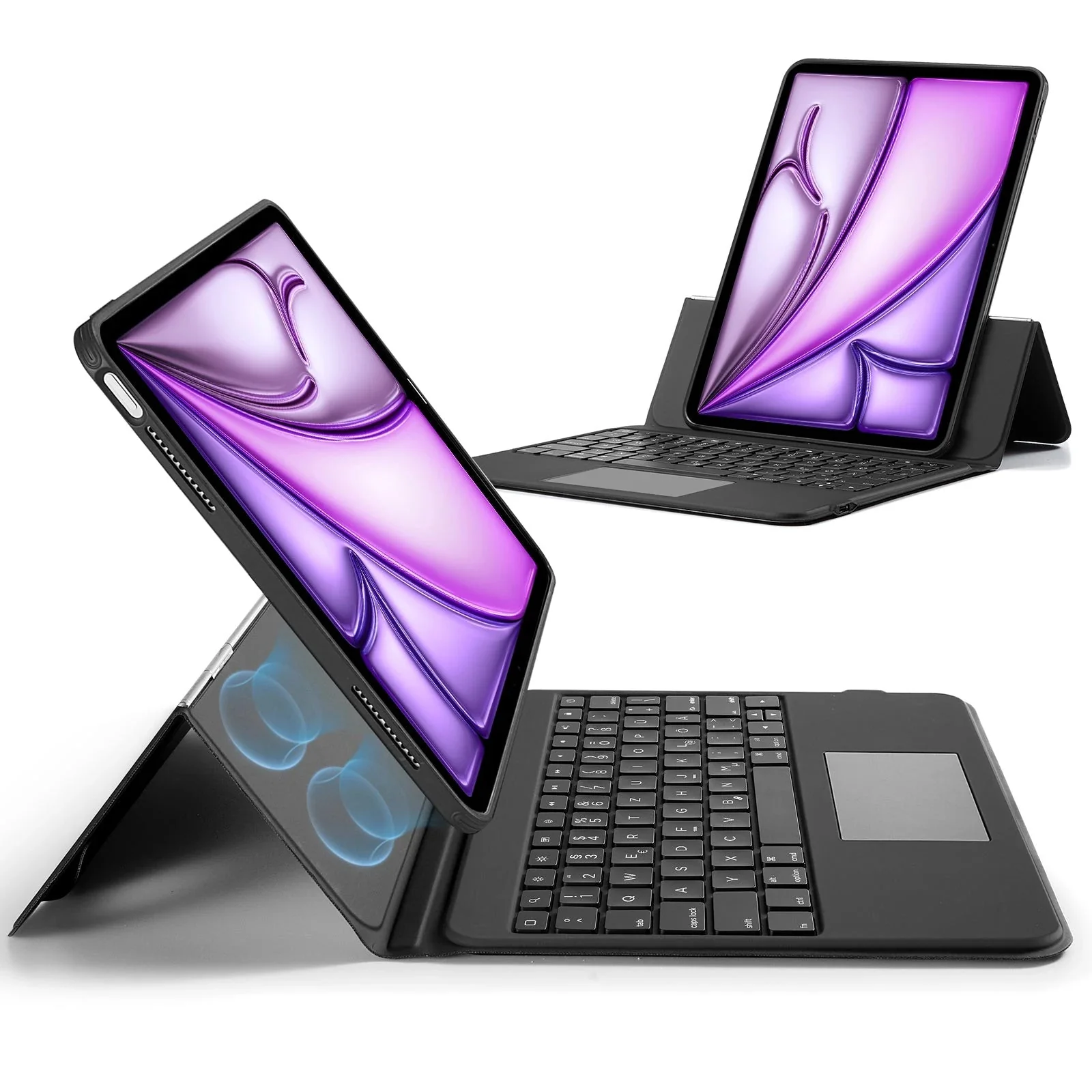 iPad Air 13” (2024) Ascend Keyboard Case - DE Layout-Black
