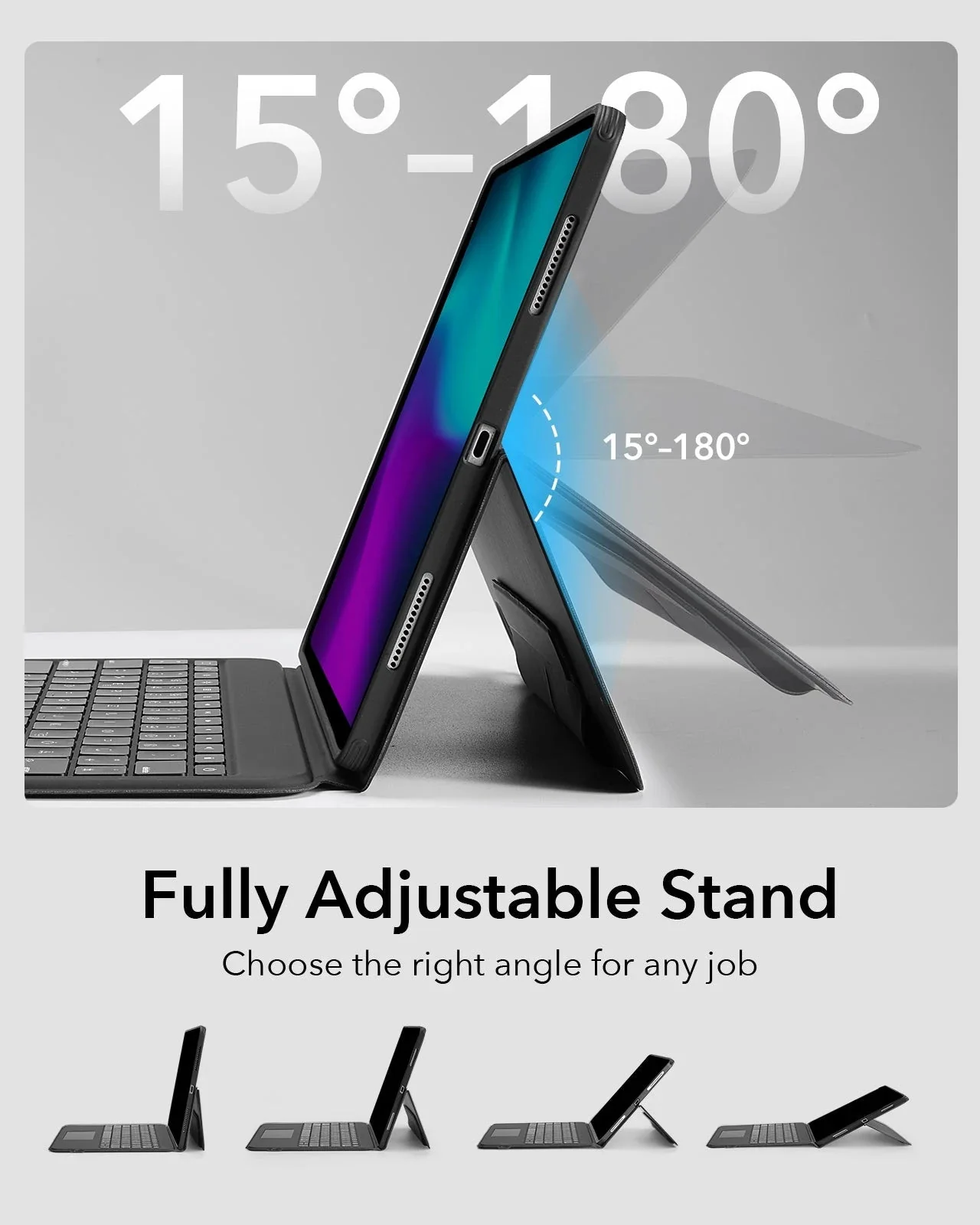 iPad Air 13” (2024) Ascend Keyboard Case - DE Layout-Black - Image 5