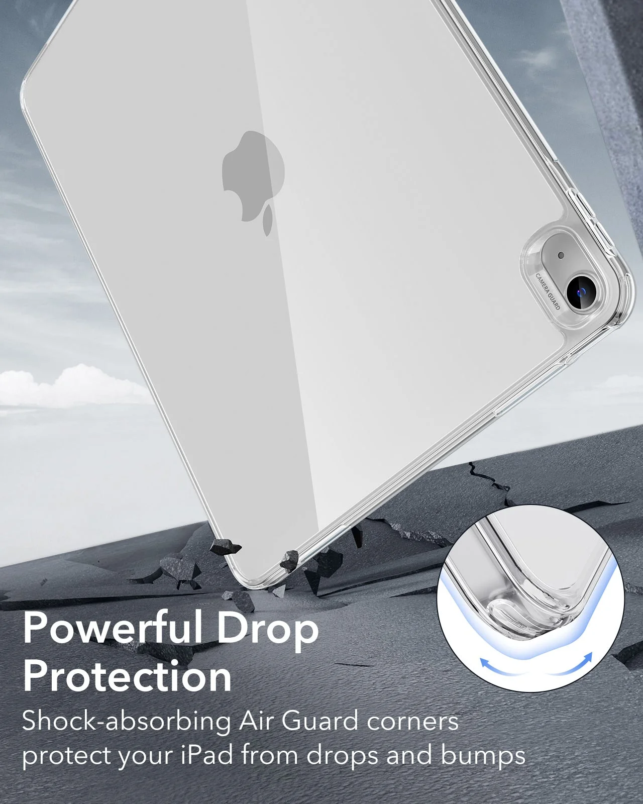 iPad Air 13ʺ (2025/2024) Classic Hybrid Protection Bundle - Clear Black - Image 6