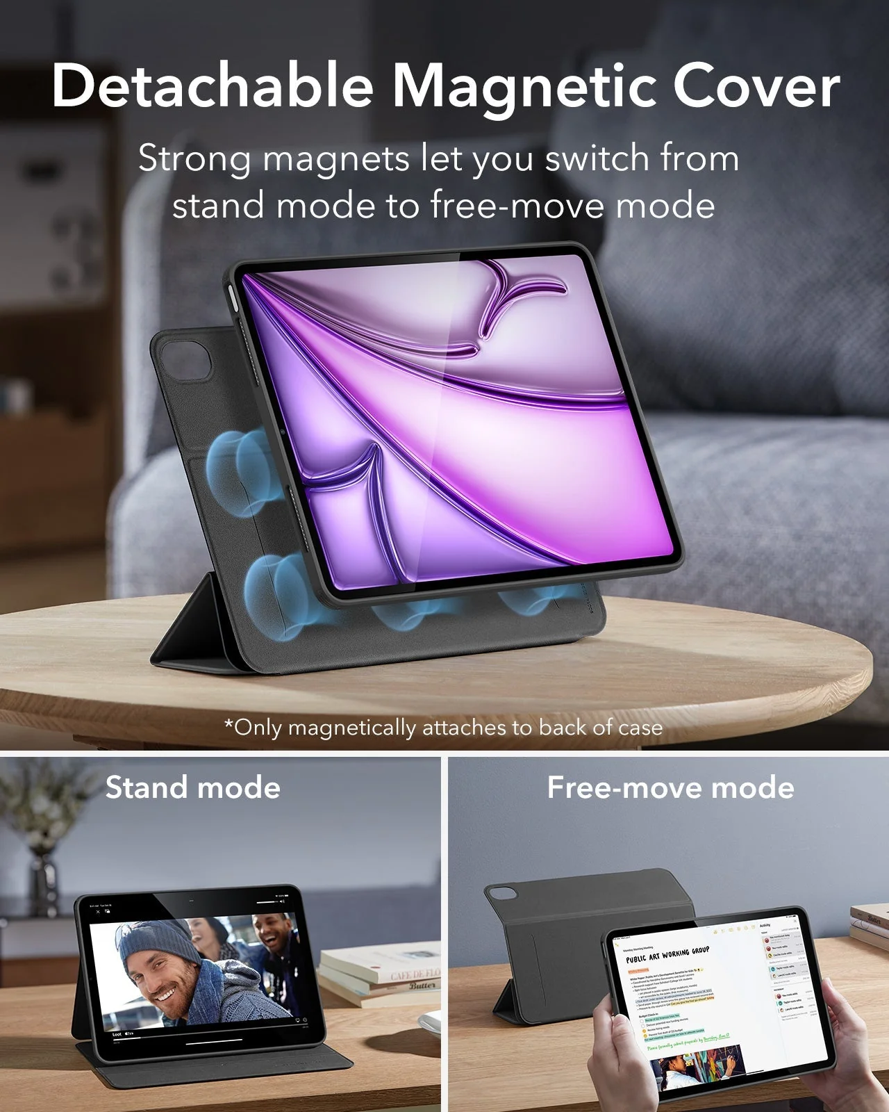 iPad Air 13" (2024) Rebound Hybrid Protection Bundle - Lavender - Image 4