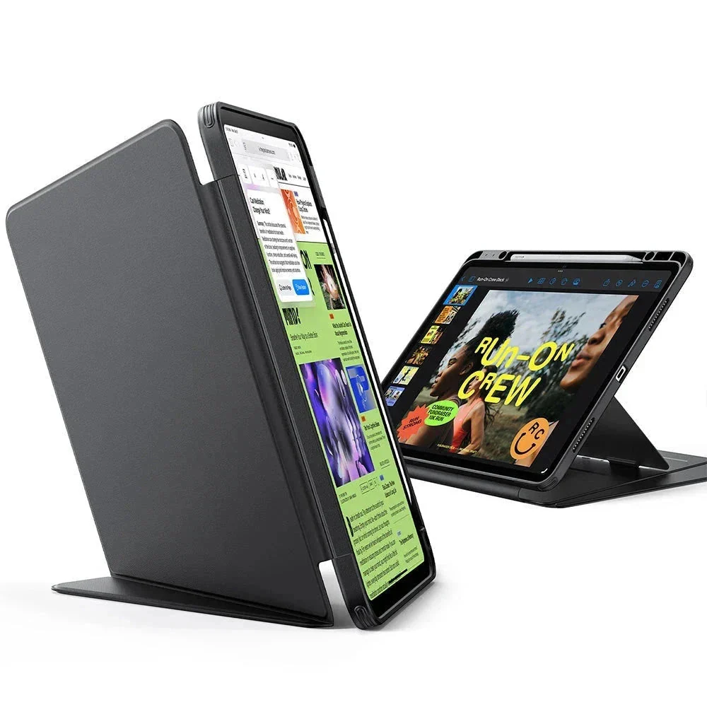 iPad Air 13" (2025) Flip Magnetic Case with Pencil Holder - Black - Image 3
