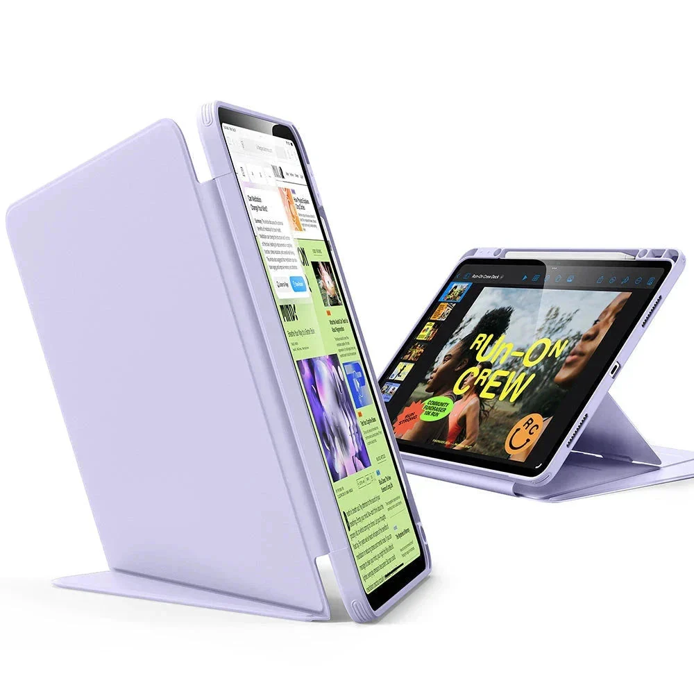 iPad Air 13" (2025) Flip Magnetic Case with Pencil Holder - Light Purple - Image 3