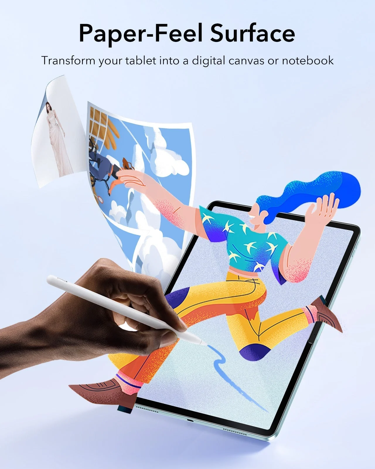 iPad Air 13" (2025) Paper-Feel Tempered Glass Screen Protector - 2 Pack - Image 5