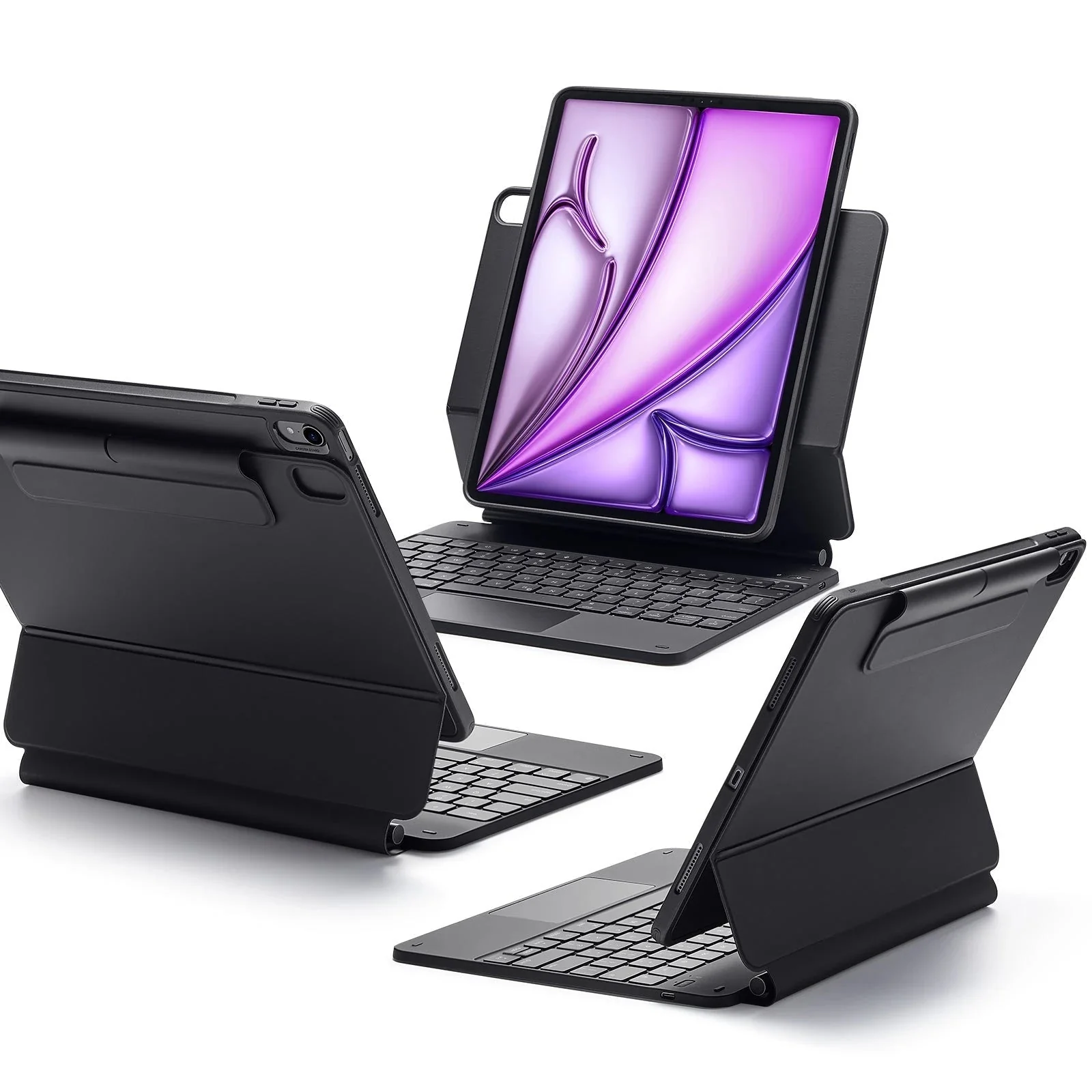 iPad Air 13” (2025) Rebound Magnetic Keyboard Case 360 - US Layout-Black