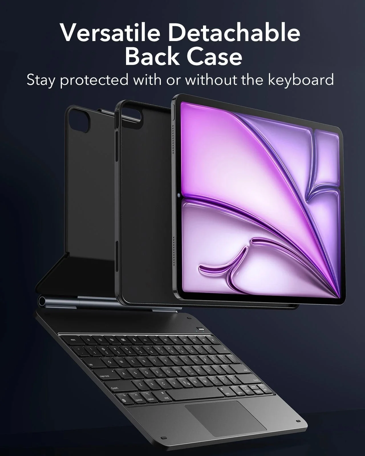 iPad Air 13”(2025) Rebound Magnetic Keyboard Case 360 - US Layout-Purple - Image 4