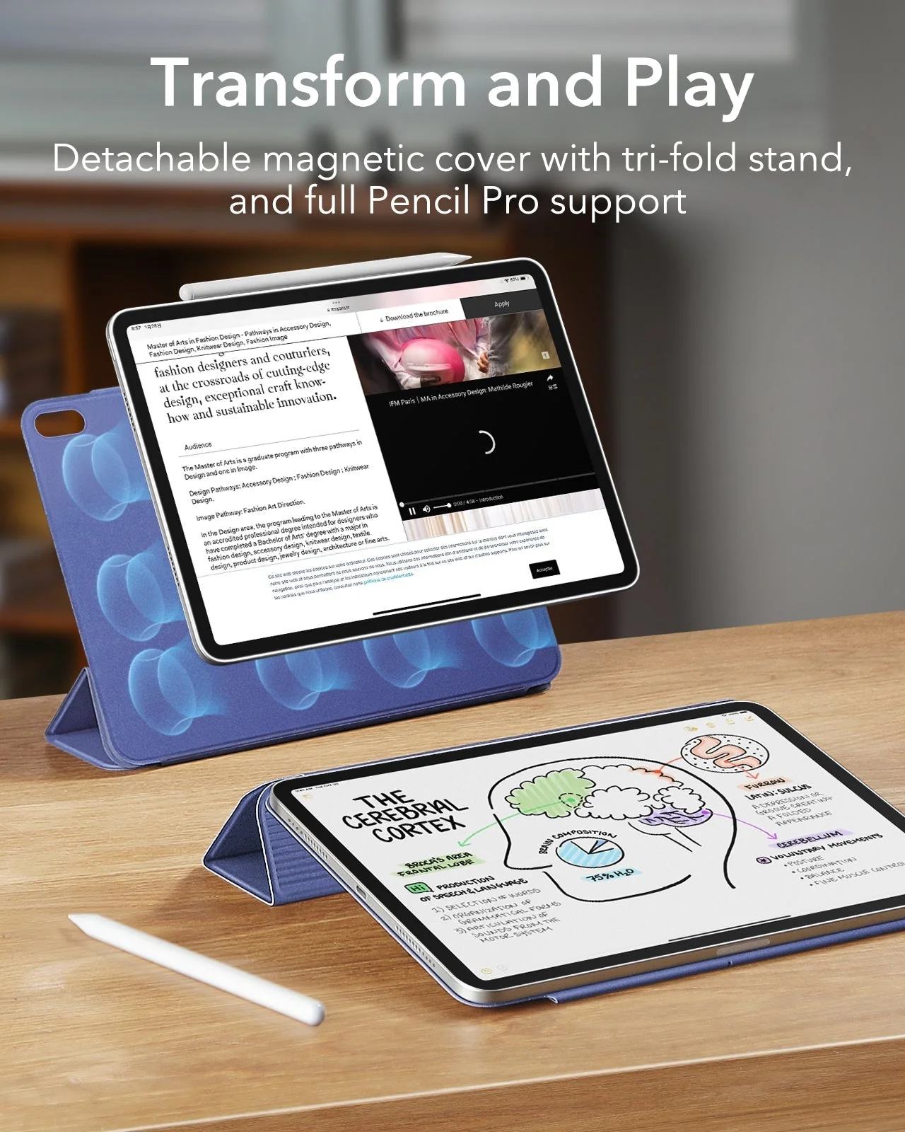 iPad Air 11ʺ (2024), Air 10.9ʺ (5th/4th Gen) Rebound Magnetic Case - Pink - Image 3