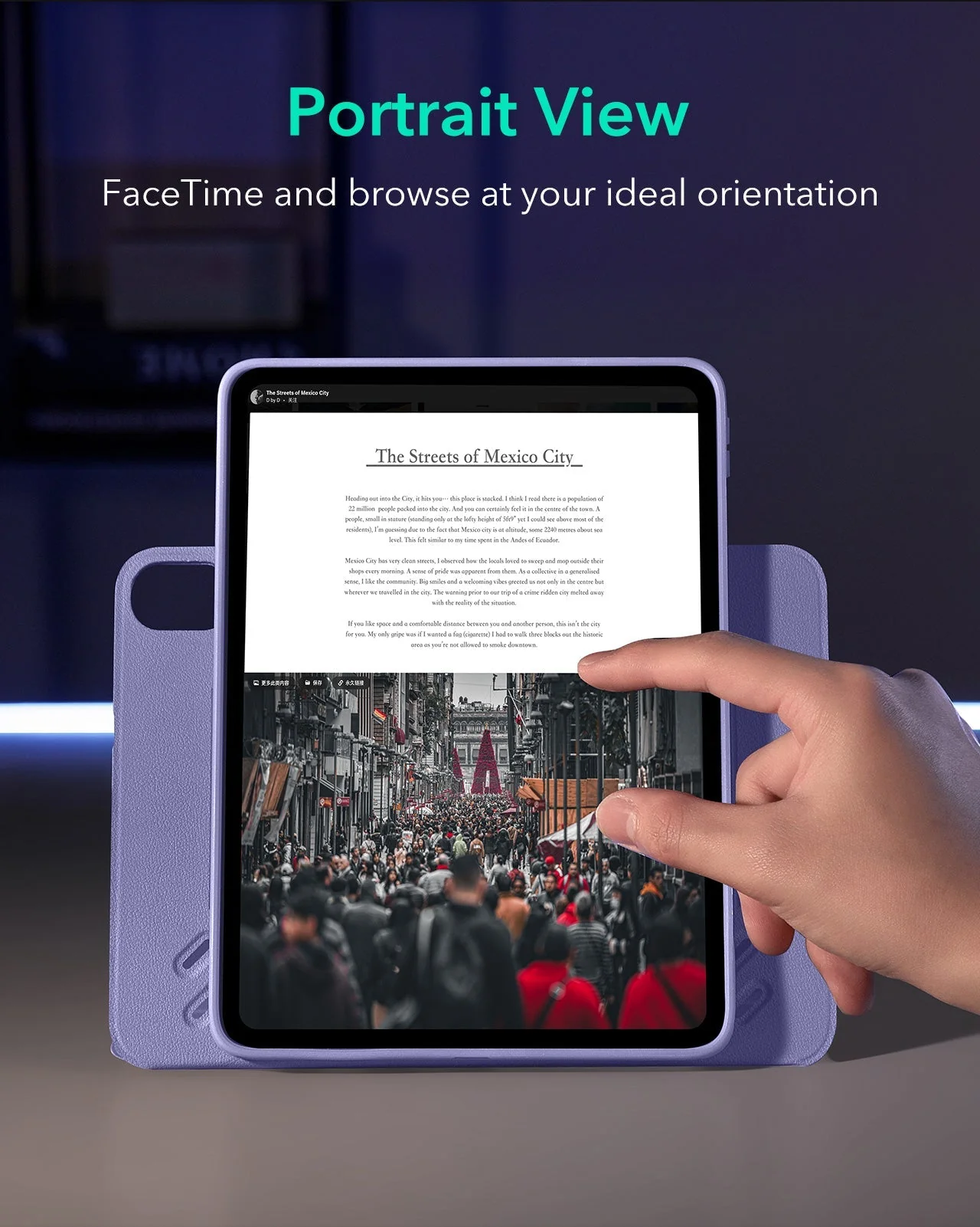 iPad Air 11" (2024), Air 10.9" (5th/4th Gen) Shift Magnetic Case - Purple - Image 6
