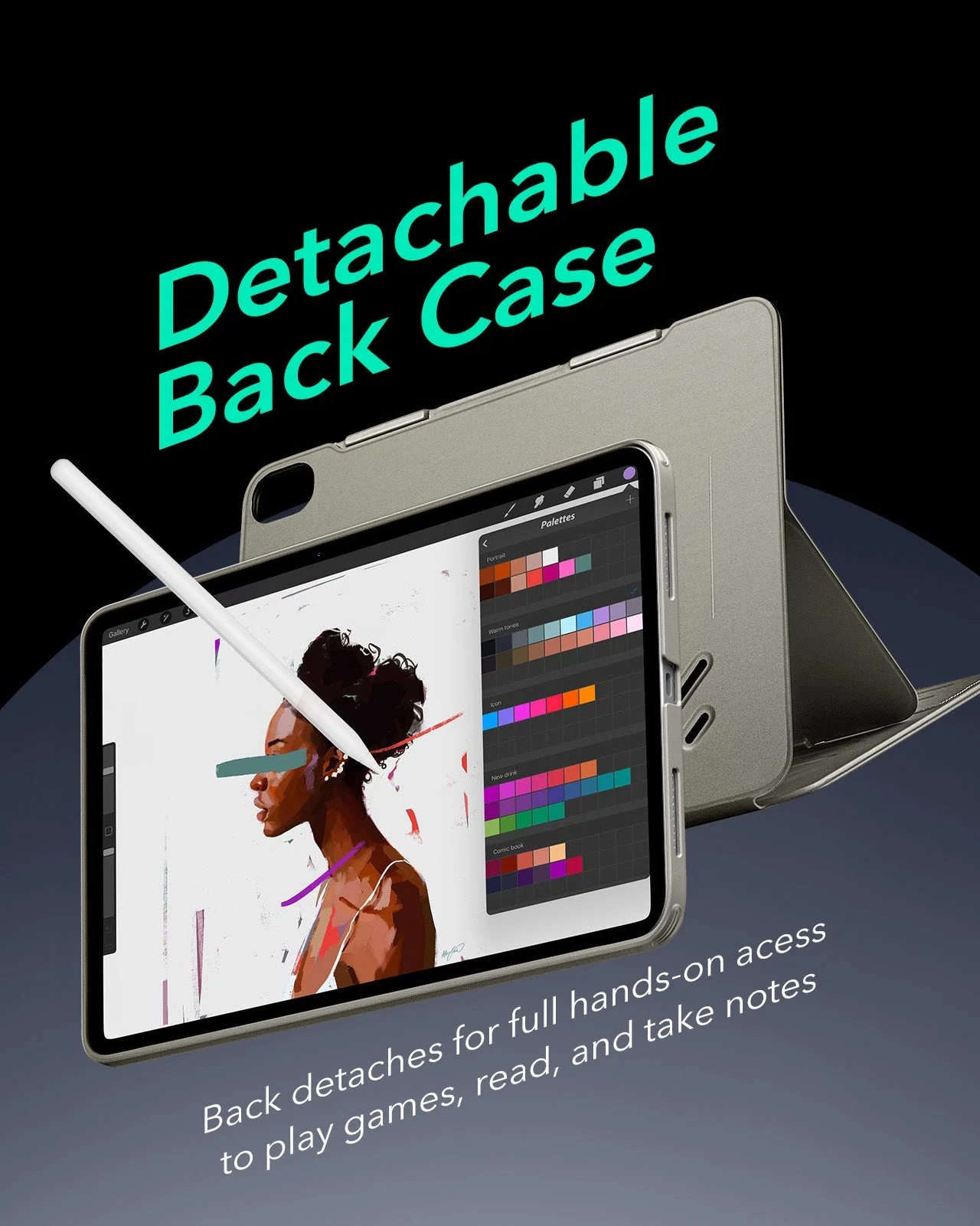 iPad Air 11" (2024), Air 10.9" (5th/4th Gen) Shift Magnetic Case - Titanium - Image 5