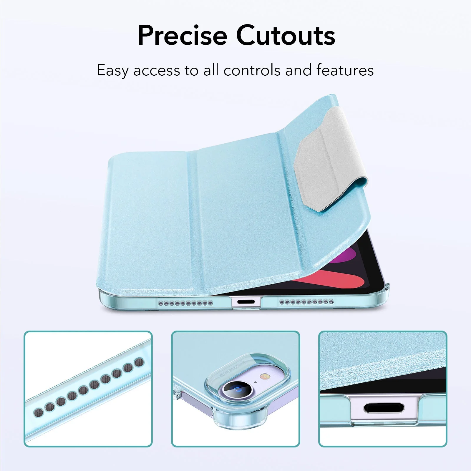 iPad mini 6 (2021) Ascend Trifold Case - Mint Green - Image 9