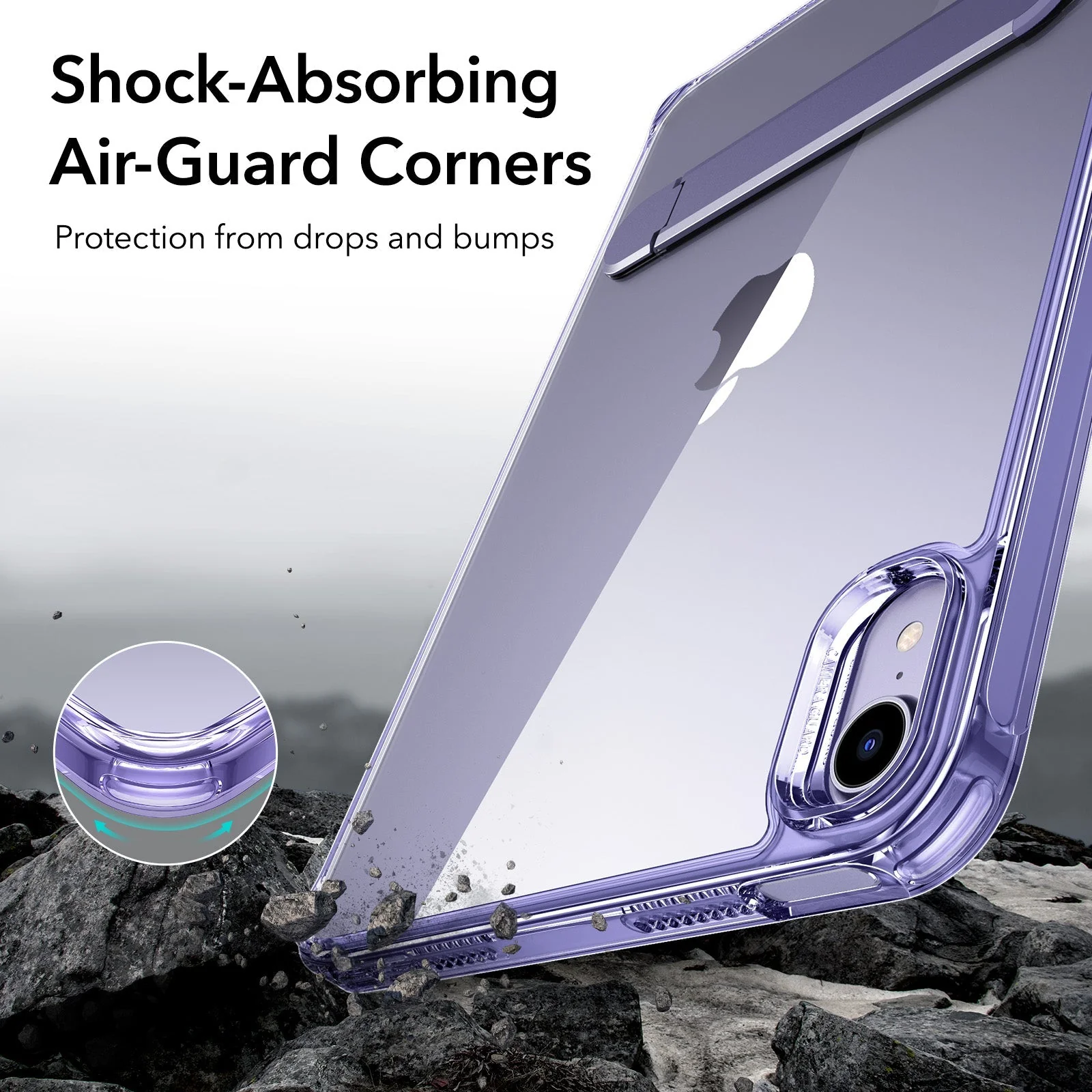 iPad mini 7/mini 6 Boost Kickstand Case - Clear Purple - Image 5