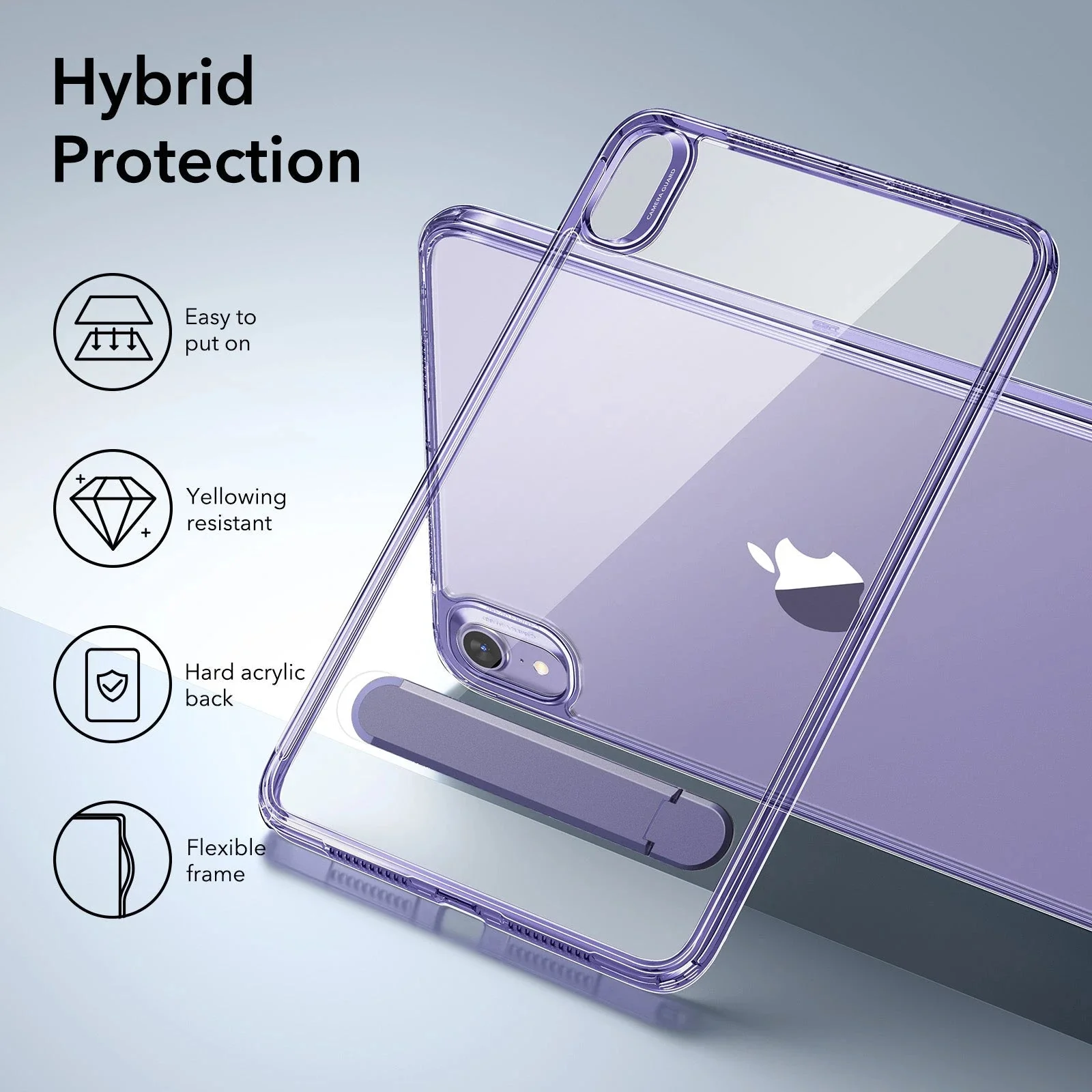 iPad mini 7/mini 6 Boost Kickstand Case - Clear Purple - Image 6