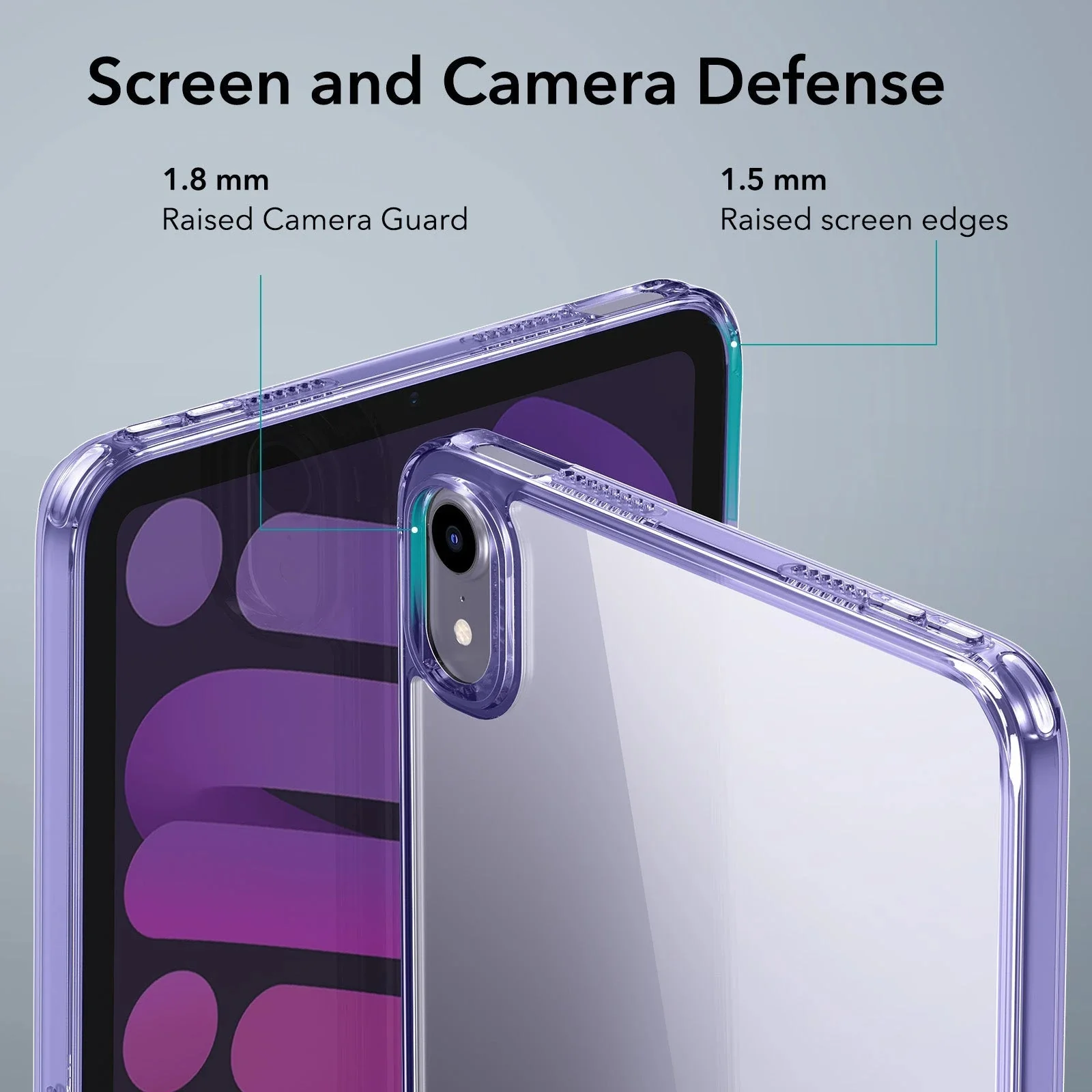 iPad mini 7/mini 6 Boost Kickstand Case - Clear Purple - Image 8