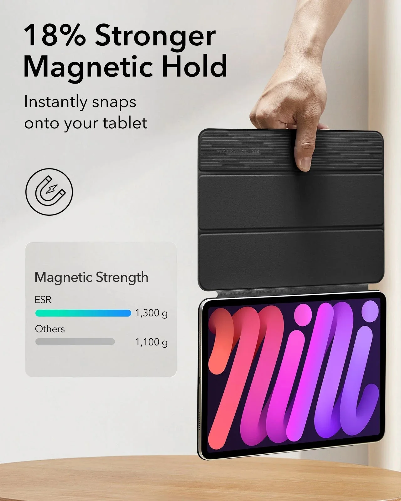 iPad mini 7/mini 6 Rebound Magnetic Case - Pink - Image 4