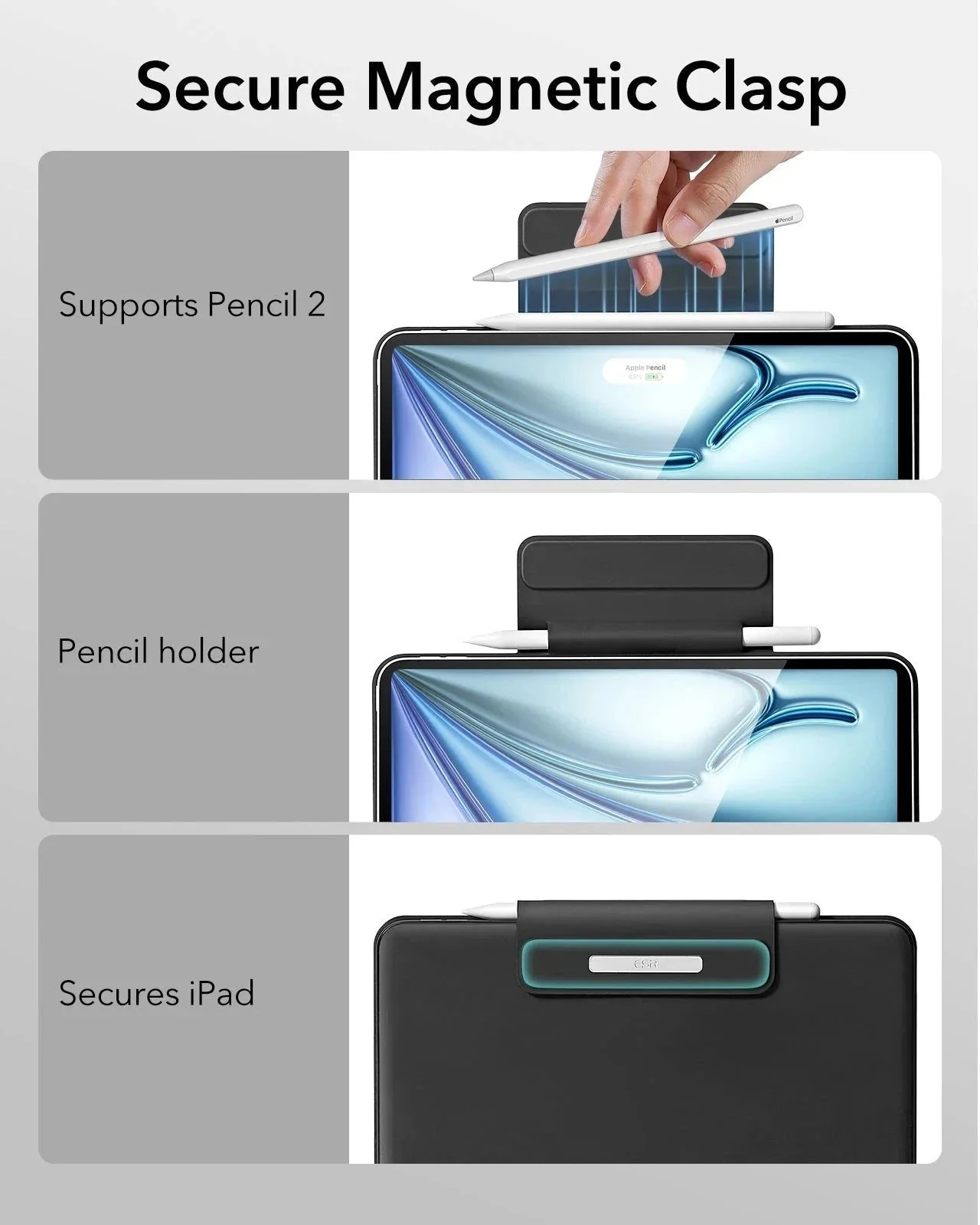 iPad Air 13″ (2024) Rebound Magnetic Keyboard Case - DE Layout - Image 9
