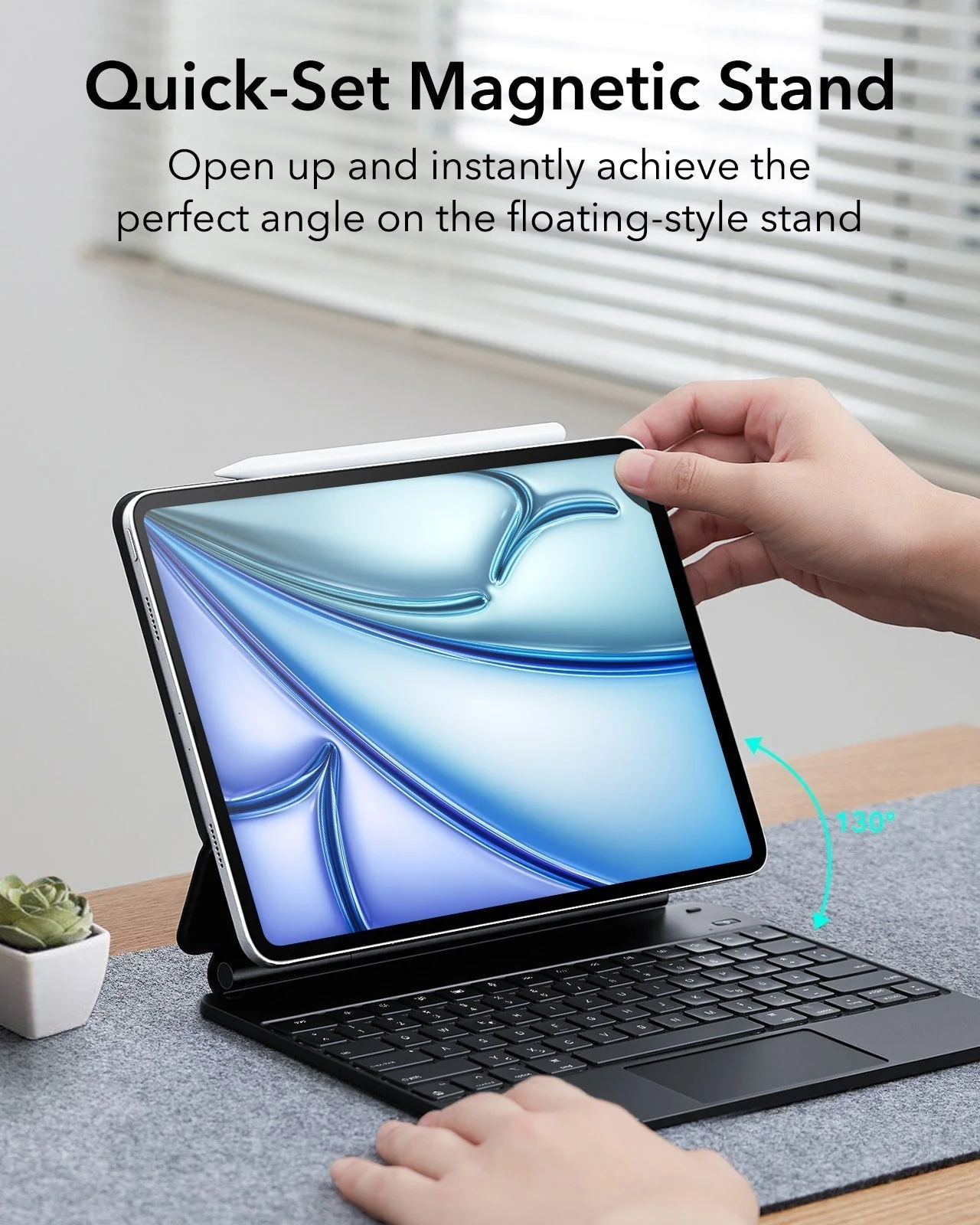 iPad Pro 12,9 Zoll (2022) Rebound Magnetische Tastatur - DE Layout - Image 4