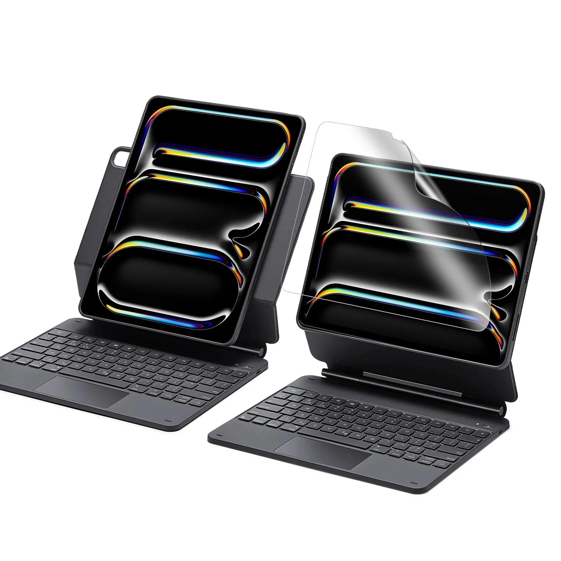 iPad Pro 13ʺ (2024) Rebound Magnetic Keyboard Case 360 Paper-Feel Bundle - DE Layout-Black - Image 3