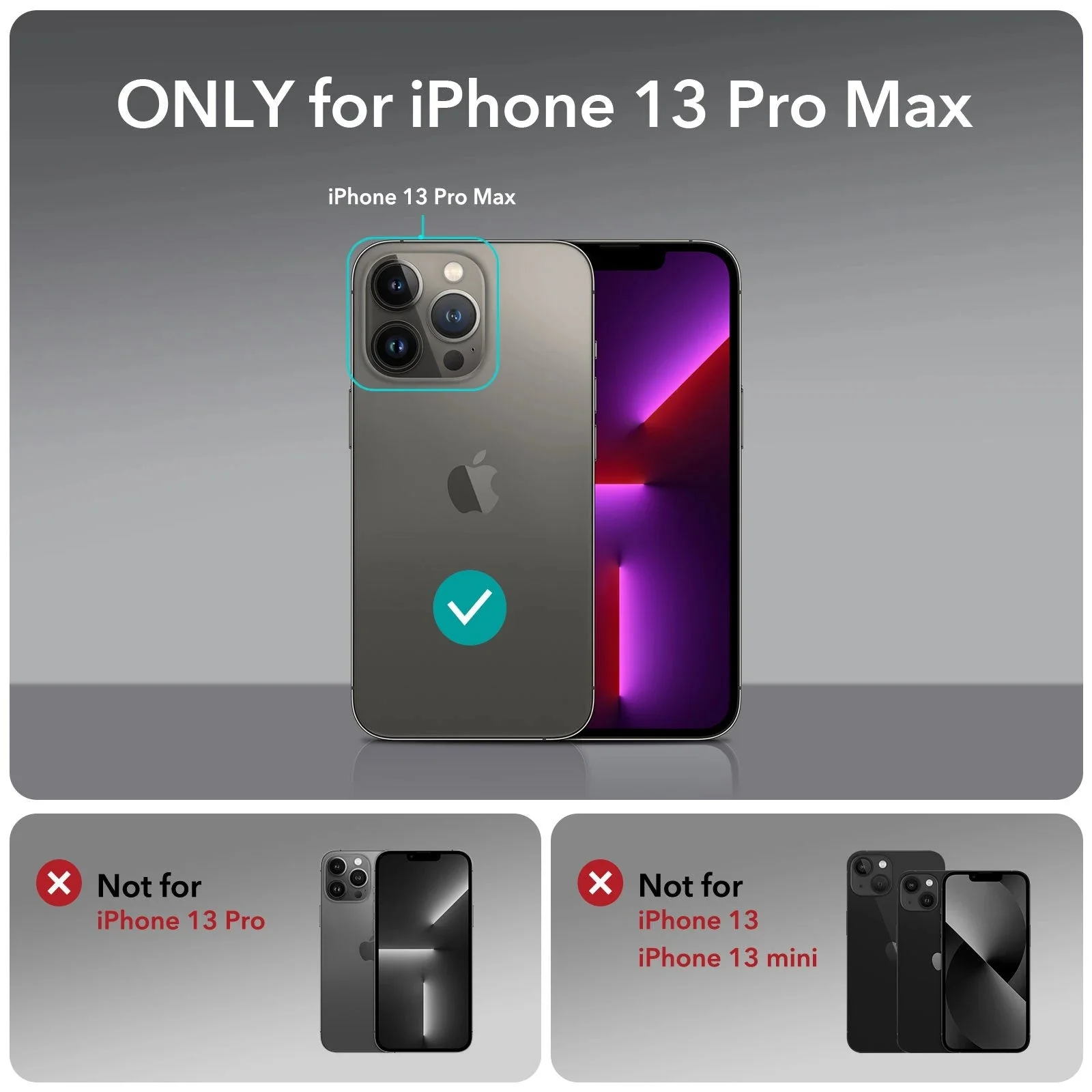 iPhone 13 Pro Max Armor Tough Case with Stash Stand (HaloLock) - Clear Black - Image 2