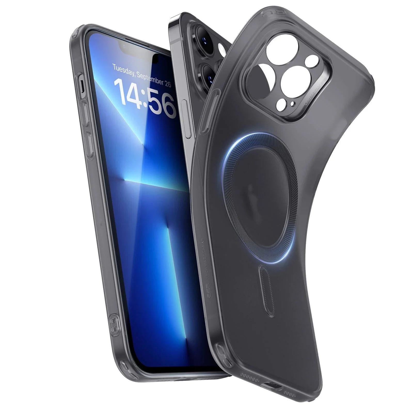 iPhone 13 Pro Max Zero Clear Case (HaloLock) - Frosted Black