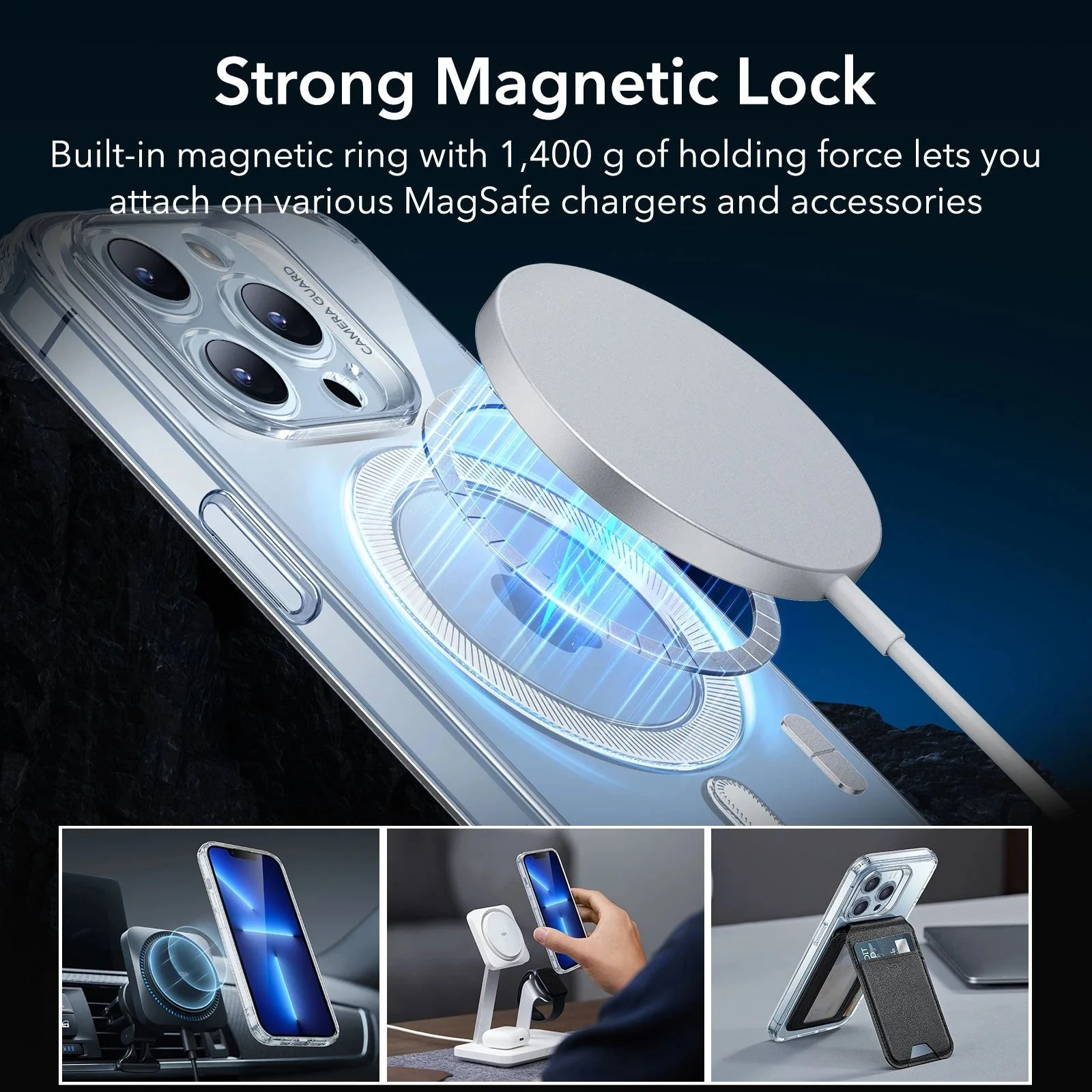 iPhone 13 Pro Zero Clear Case (HaloLock) - Frosted Green - Image 4