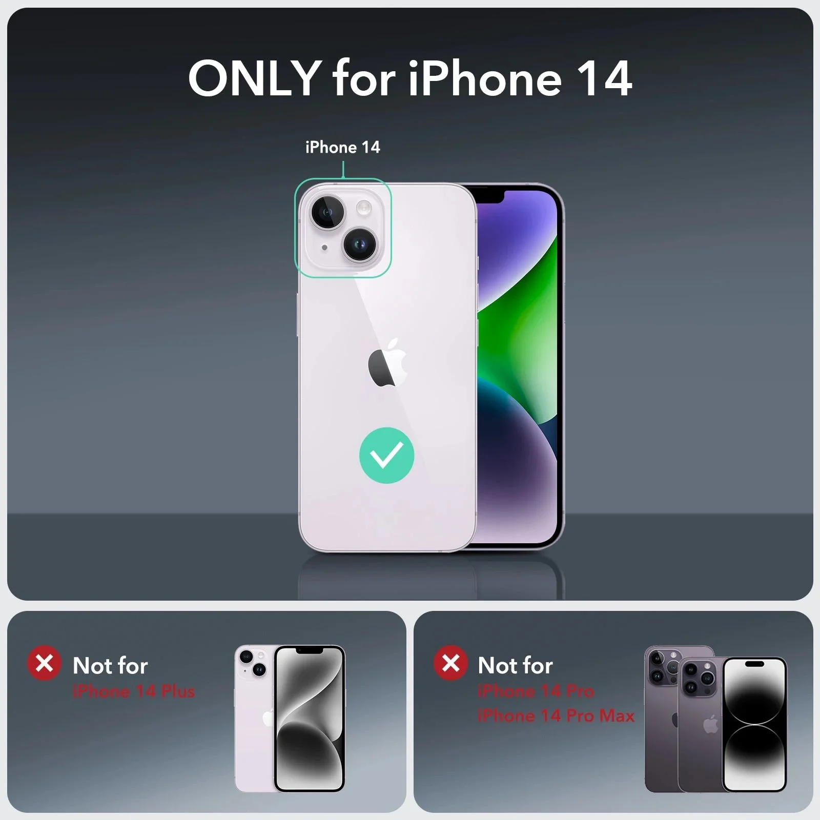 iPhone 14 Armor Tough Case (HaloLock) - Clear - Image 2