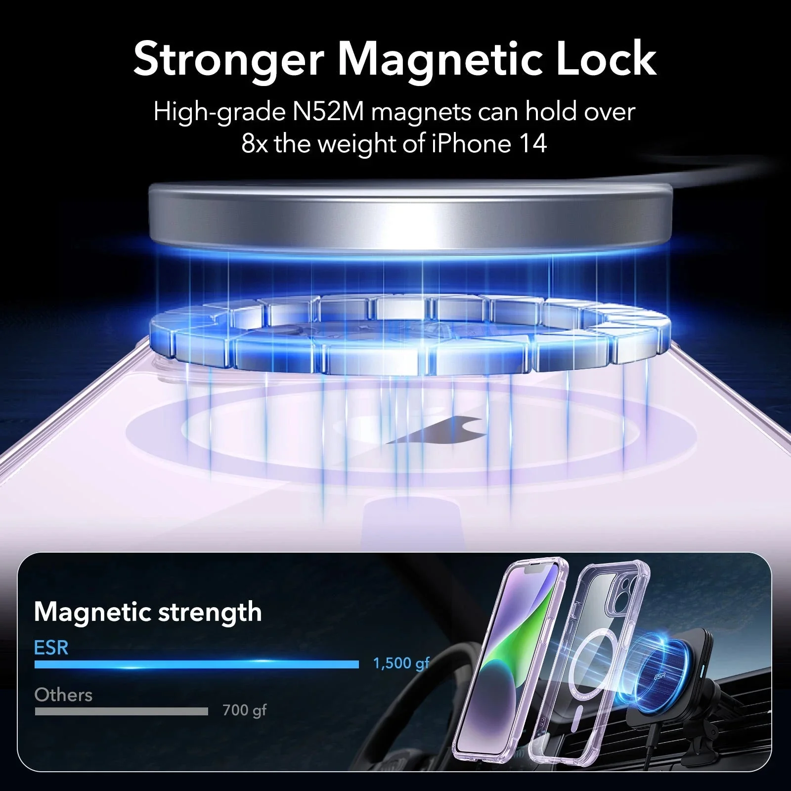 iPhone 14 Armor Tough Case (HaloLock) - Clear Purple - Image 5