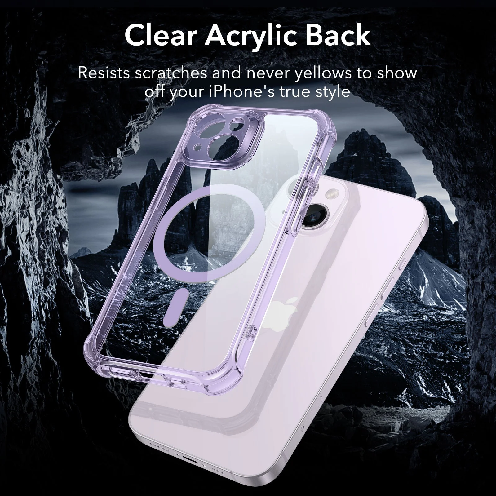 iPhone 14 Armor Tough Case (HaloLock) - Clear Purple - Image 8