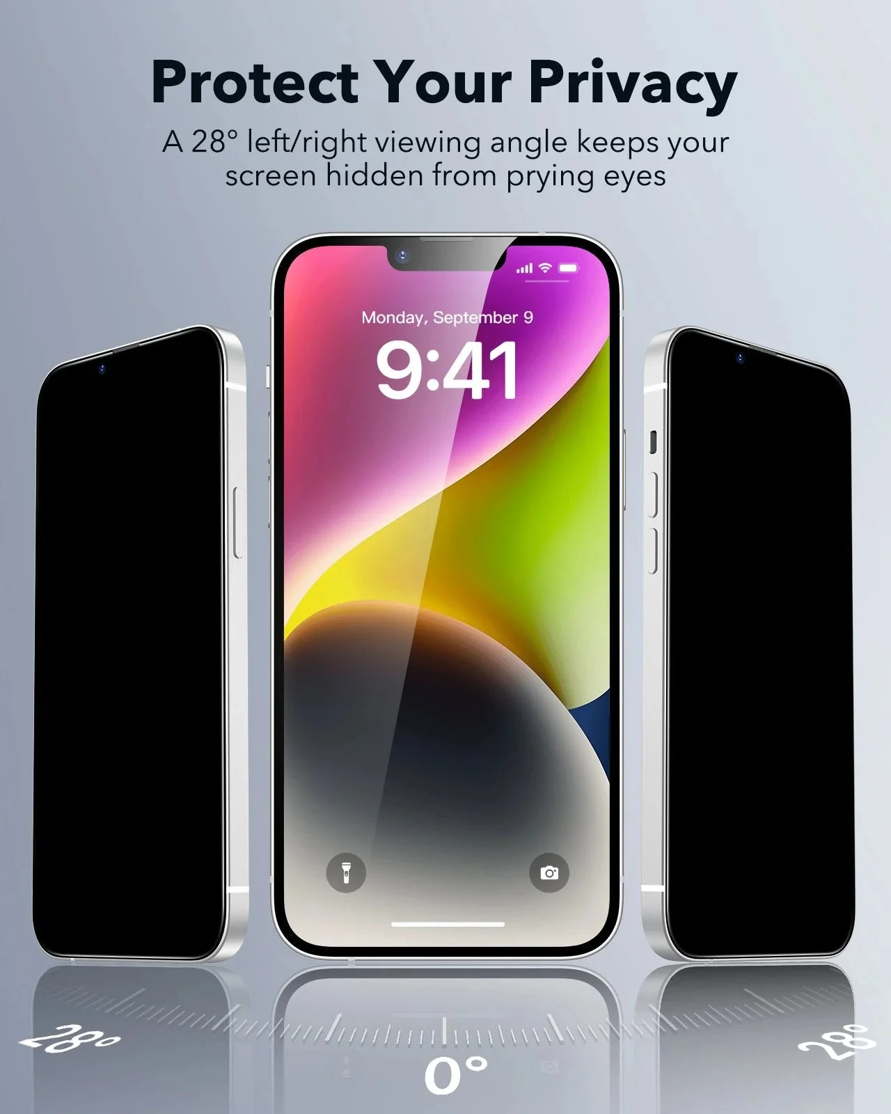 iPhone 14 Plus/13 Pro Max UltraFit Classic Privacy Screen Protector - 3 Pack - Image 3