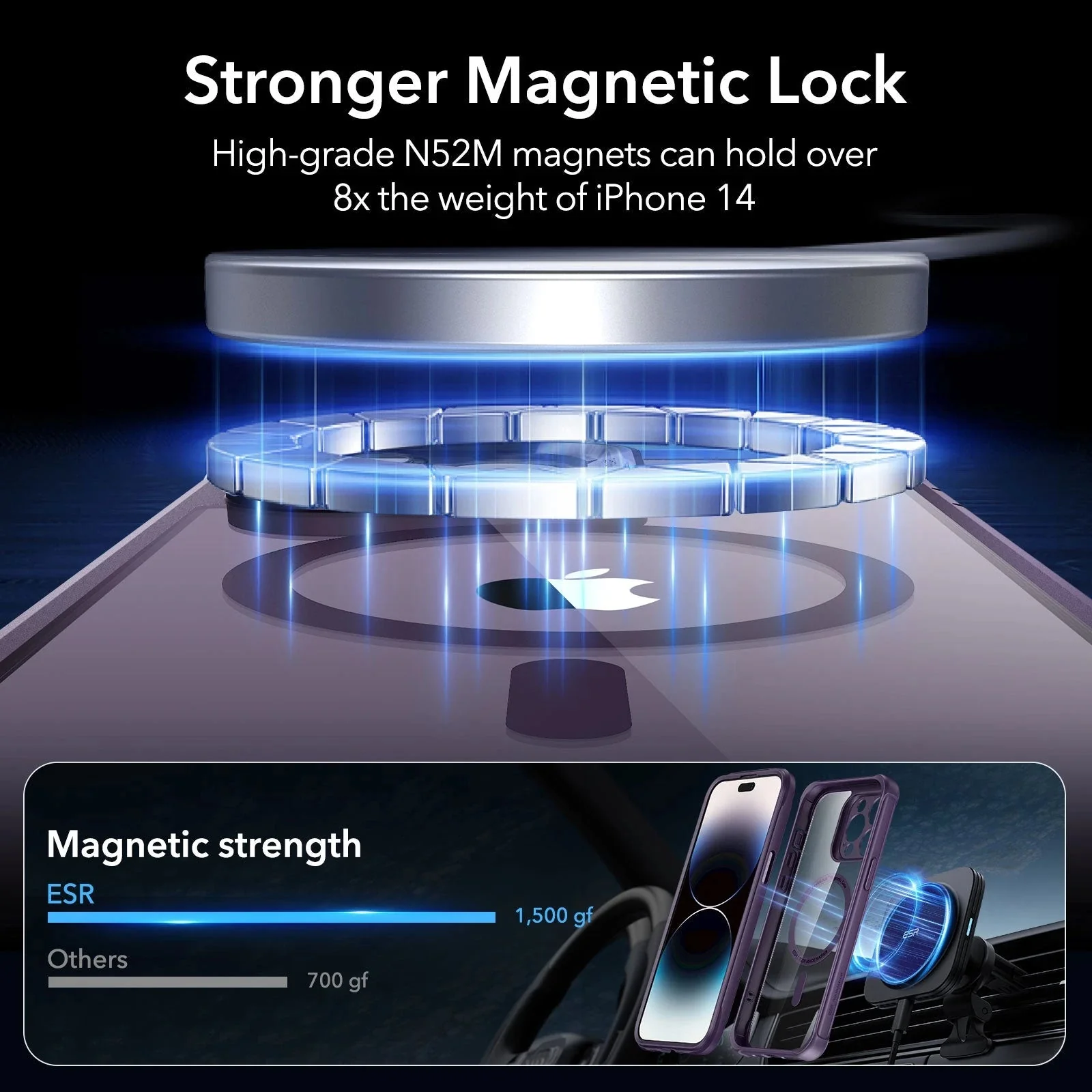 iPhone 14 Pro Max Armor Tough Case (HaloLock) - Clear Purple - Image 4