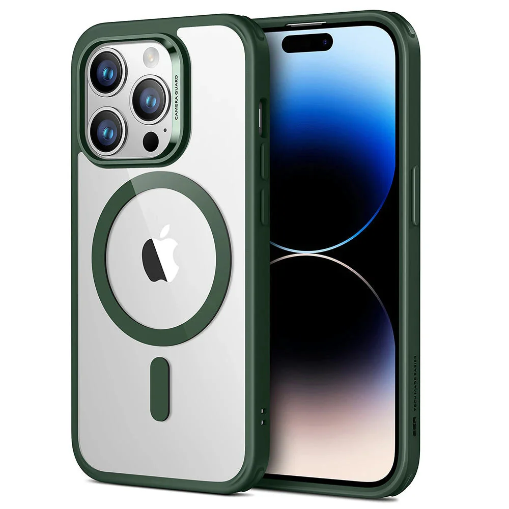 iPhone 14 Pro Max Classic Hybrid Case (HaloLock) - Clear Green