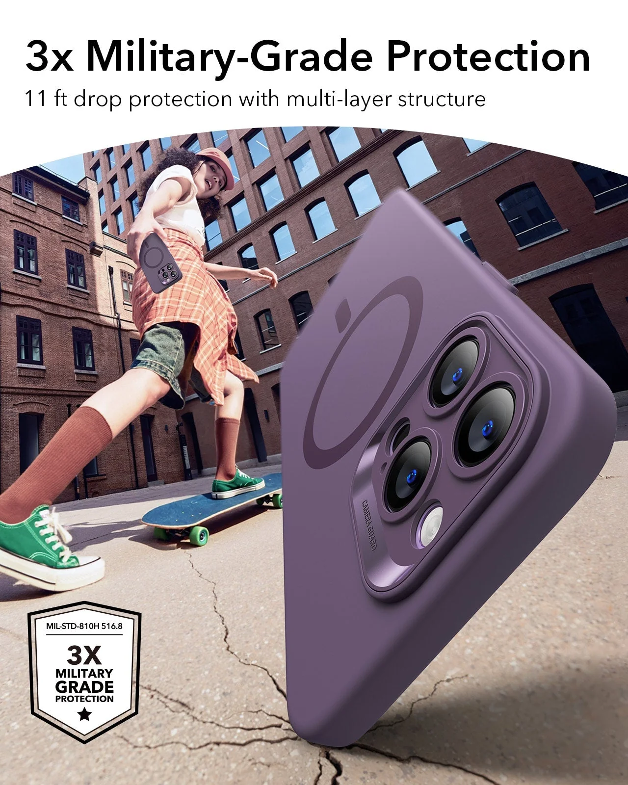 iPhone 14 Pro Max Cloud Soft Case (HaloLock) - Purple - Image 7