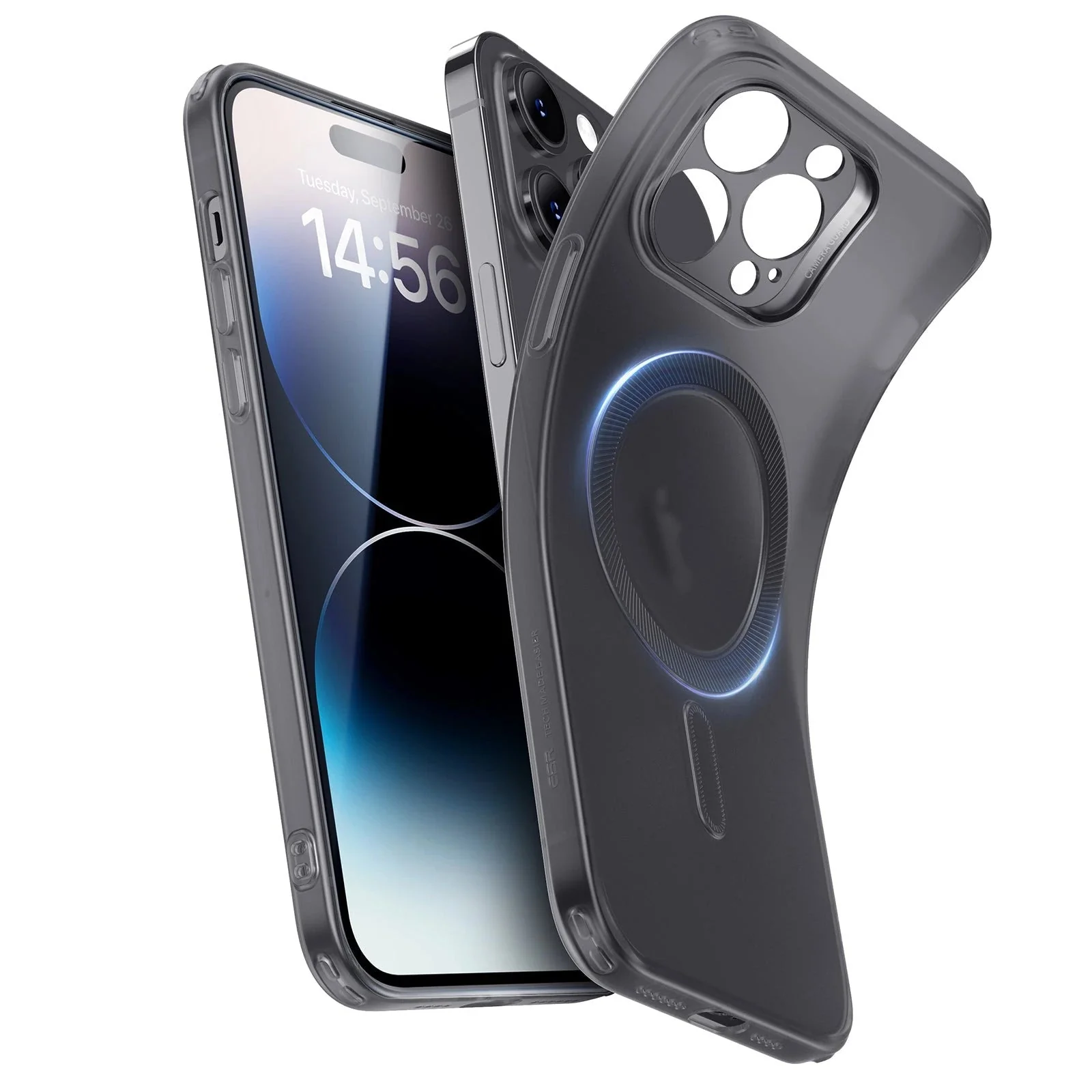 iPhone 14 Pro Max Zero Clear Case (HaloLock) - Frosted Black
