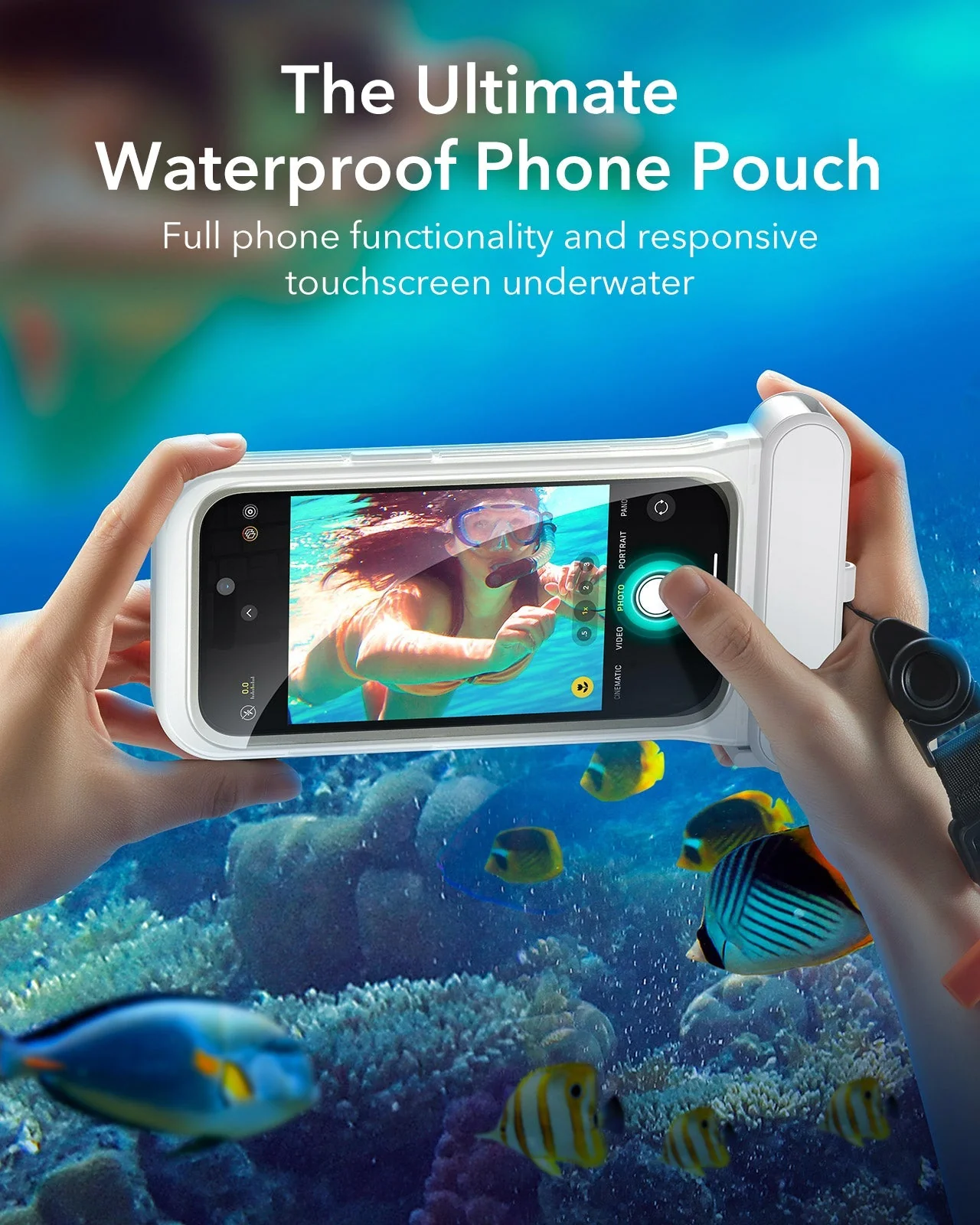 iPhone 15/14/13 Waterproof Phone Pouch Pro - White - 1 Pack - Image 3
