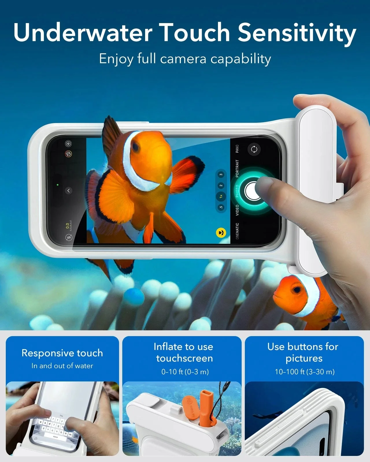 iPhone 15/14/13 Waterproof Phone Pouch Pro - White - 1 Pack - Image 5