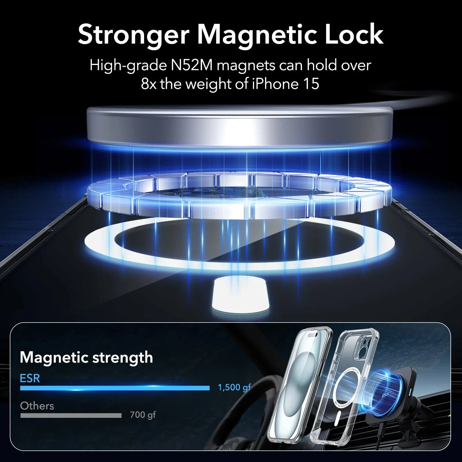 iPhone 15 Armor Tough Case (HaloLock) - Clear - Image 4