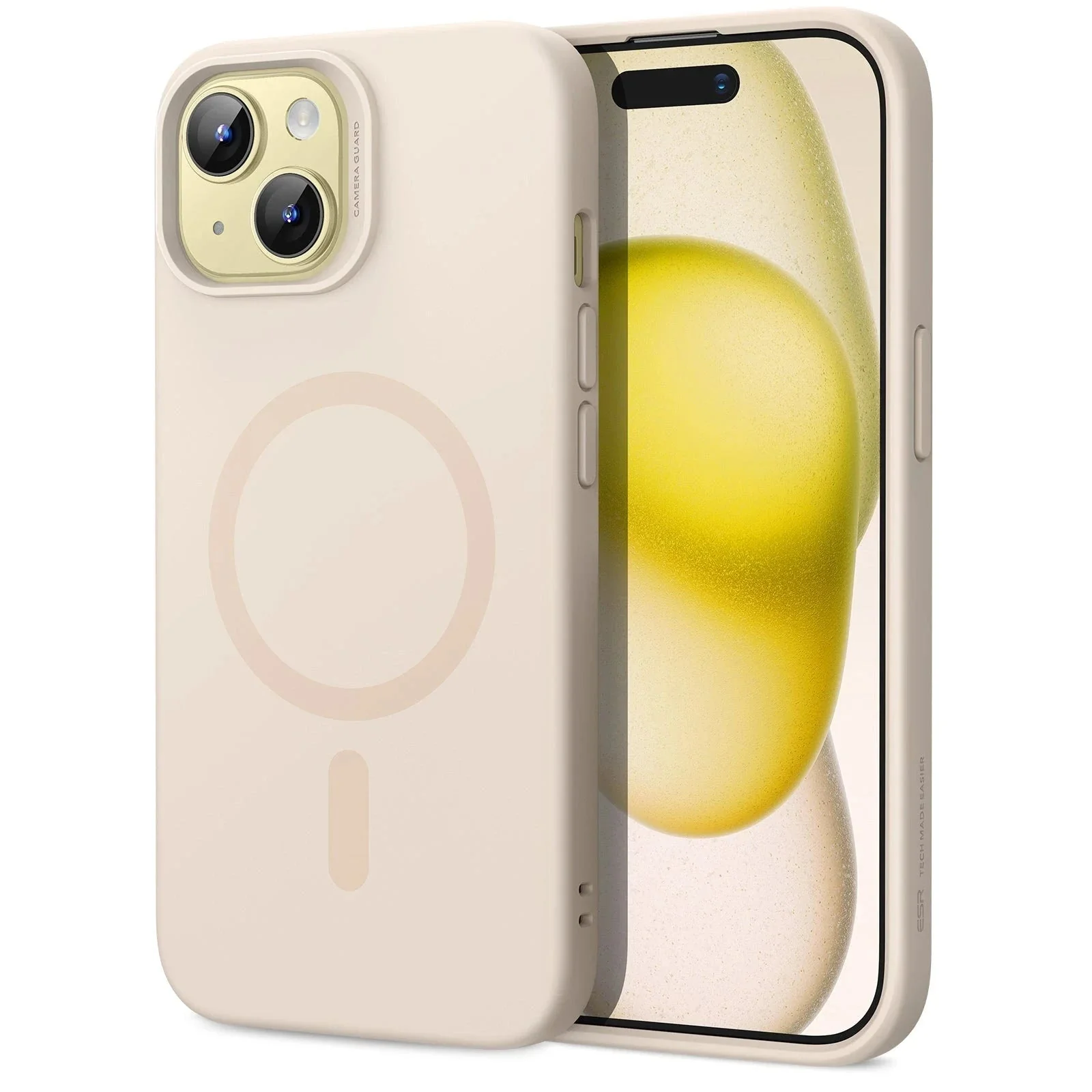 iPhone 15 Plus Cloud Soft Case (HaloLock) - Light Tan