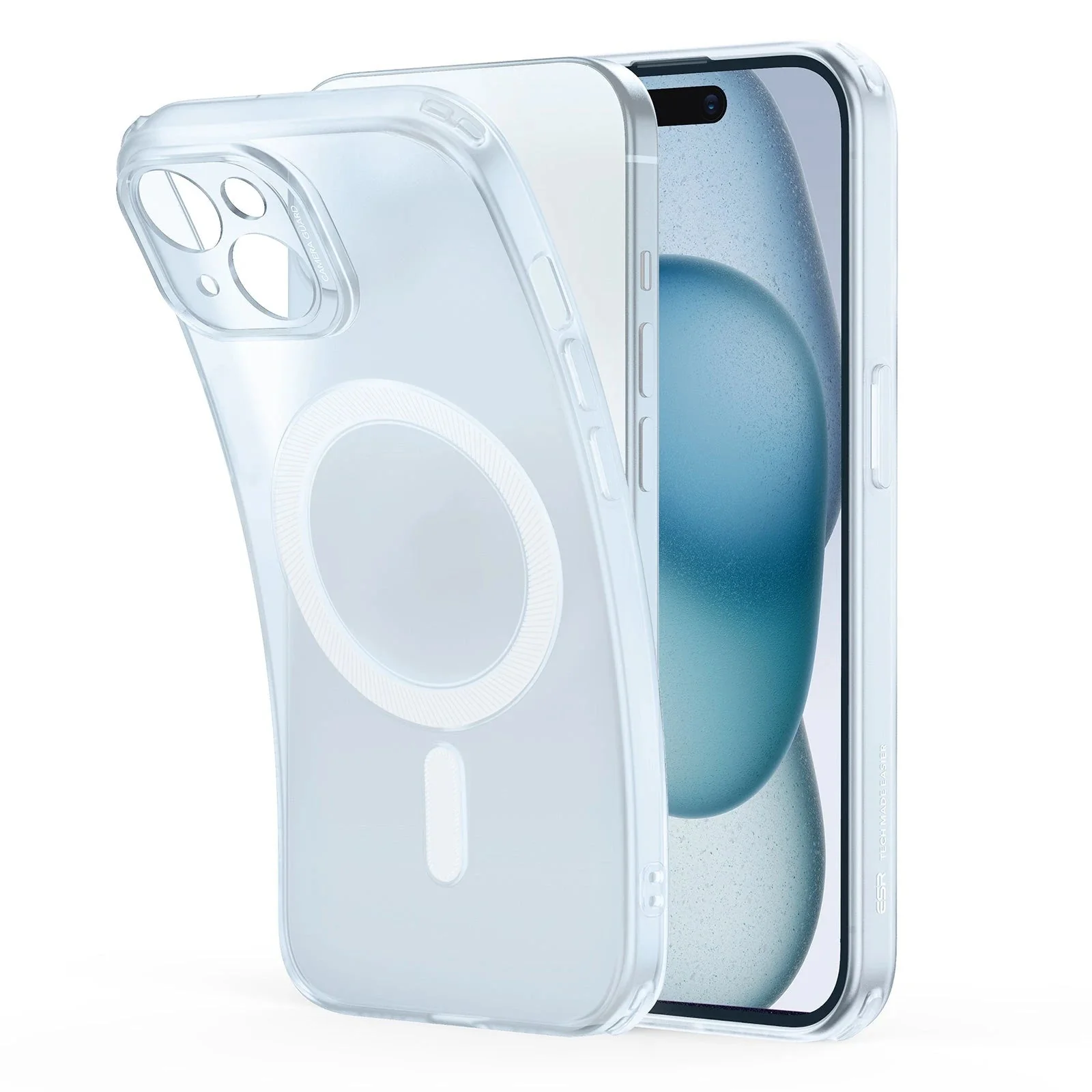 iPhone 15 Plus Zero Clear Case (HaloLock) - Frosted Blue