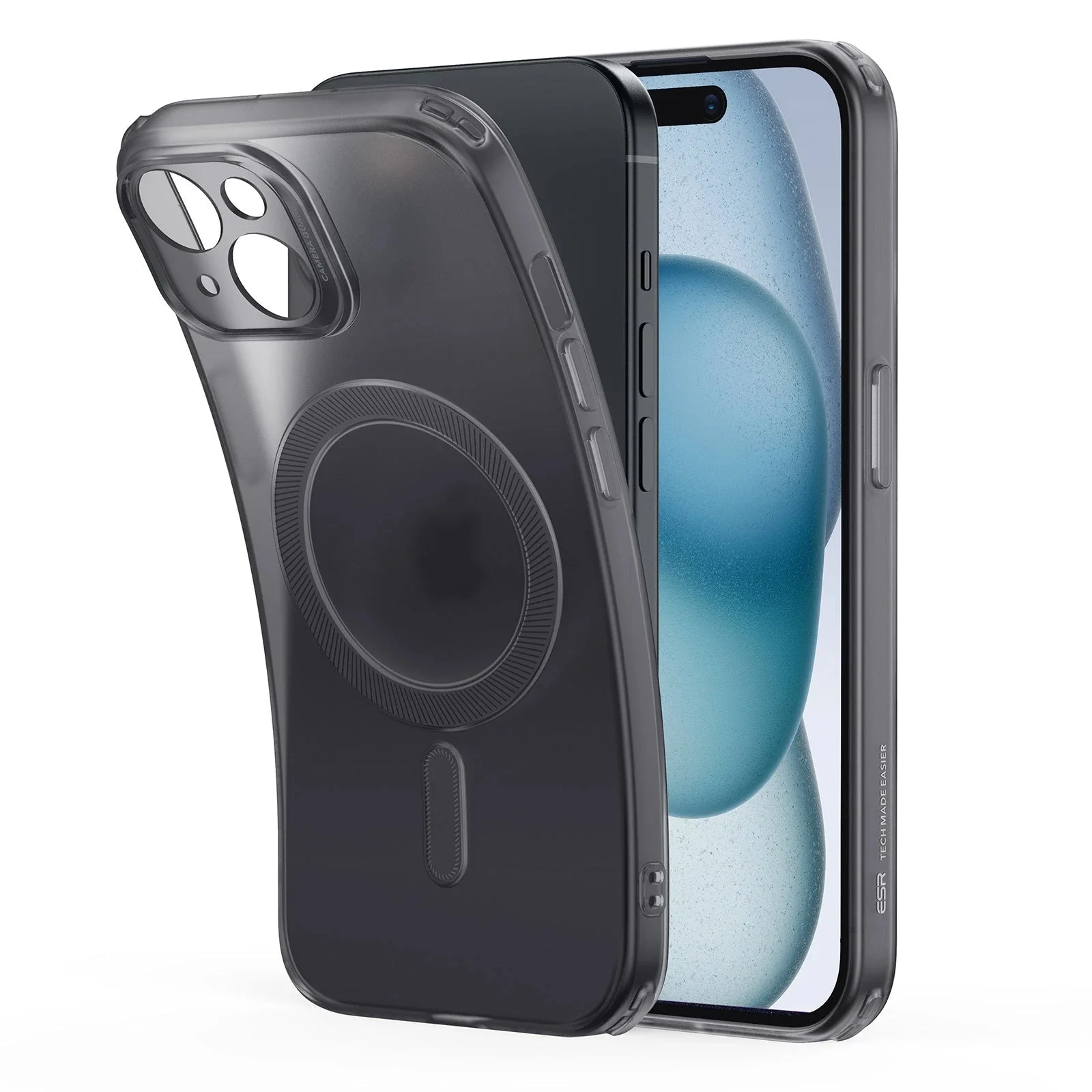 iPhone 15 Plus Zero Clear Case (HaloLock) - Frosted Black
