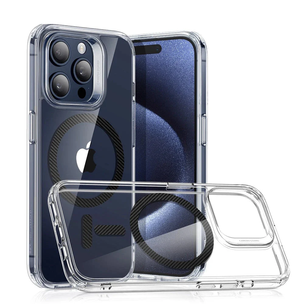 iPhone 15 Pro Classic Hybrid Case (HaloLock) - Carbon Fiber