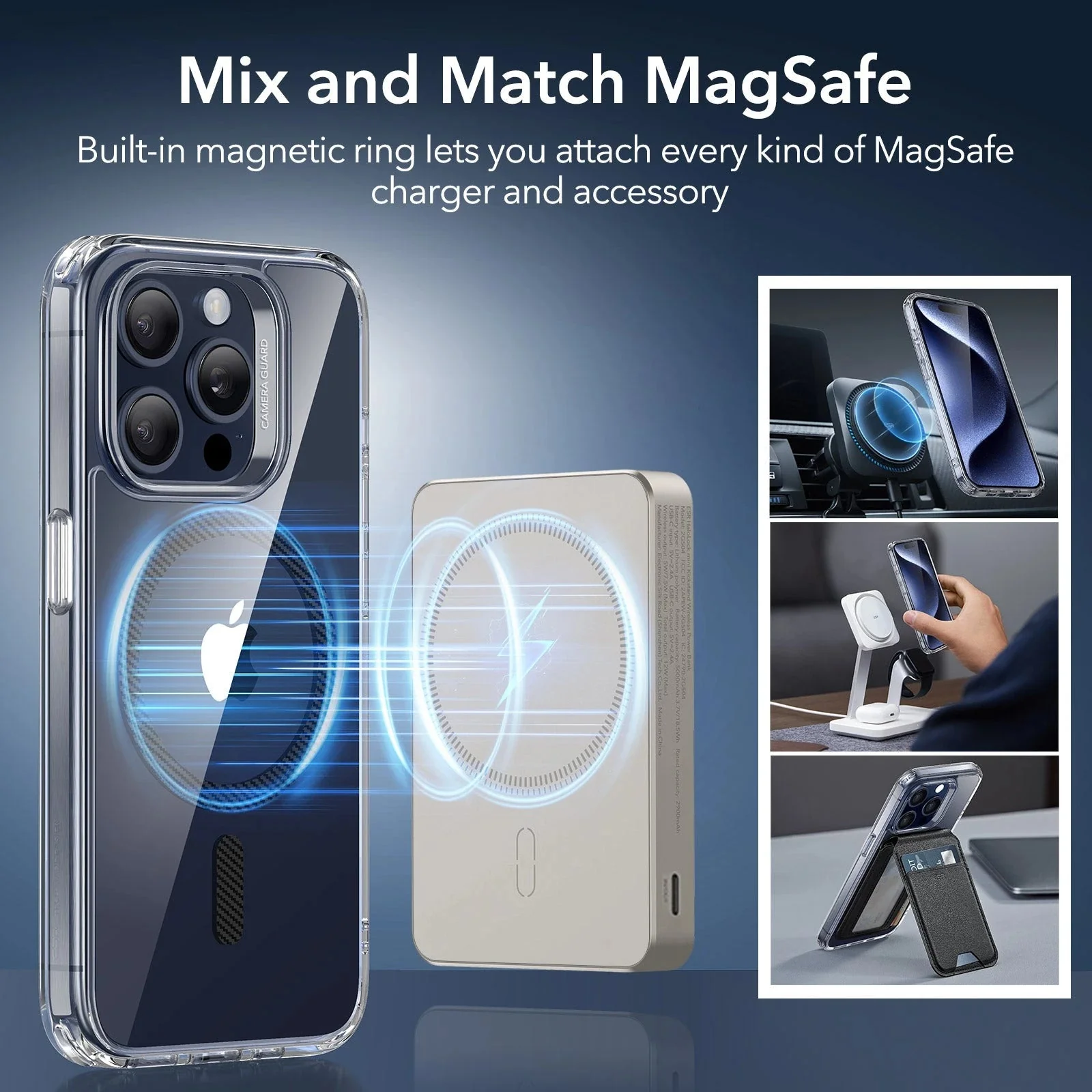 iPhone 15 Pro Classic Hybrid Case (HaloLock) - Carbon Fiber - Image 5