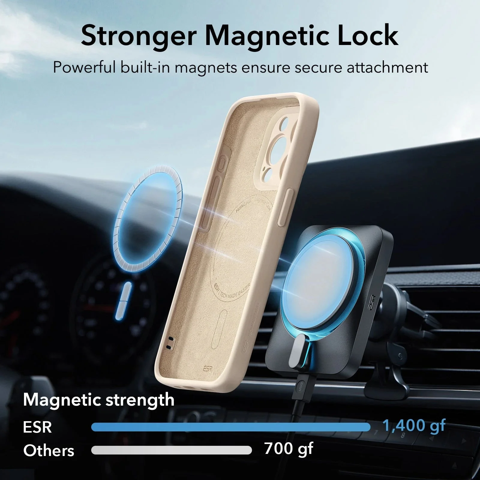 iPhone 15 Pro Cloud Soft Case (HaloLock) - Light Tan - Image 3