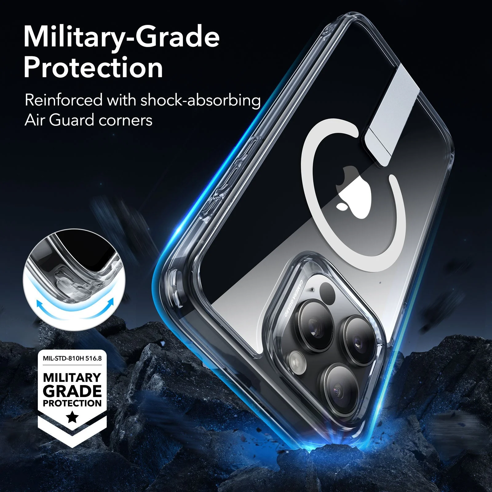 iPhone 15 Pro Max Boost Flickstand Case (HaloLock) - Clear - Image 4